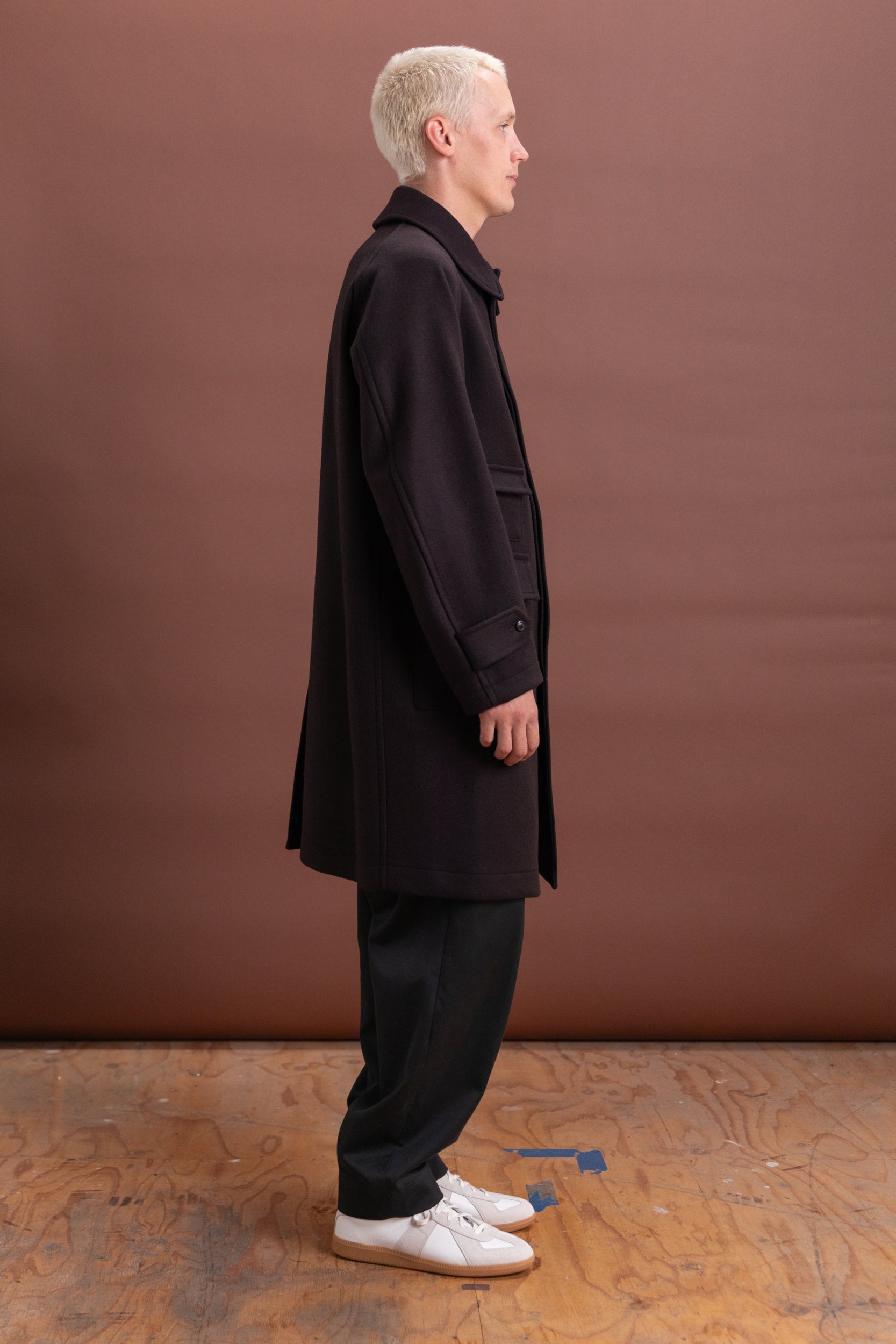 TRAVELER COAT IN TOP BROWN