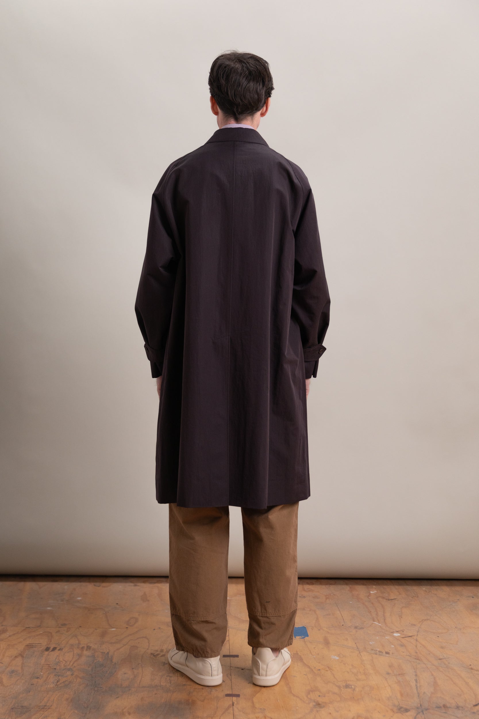 WALKER COAT IN ESPRESSO COTTON NYLON WATER REPELLENT TWILL