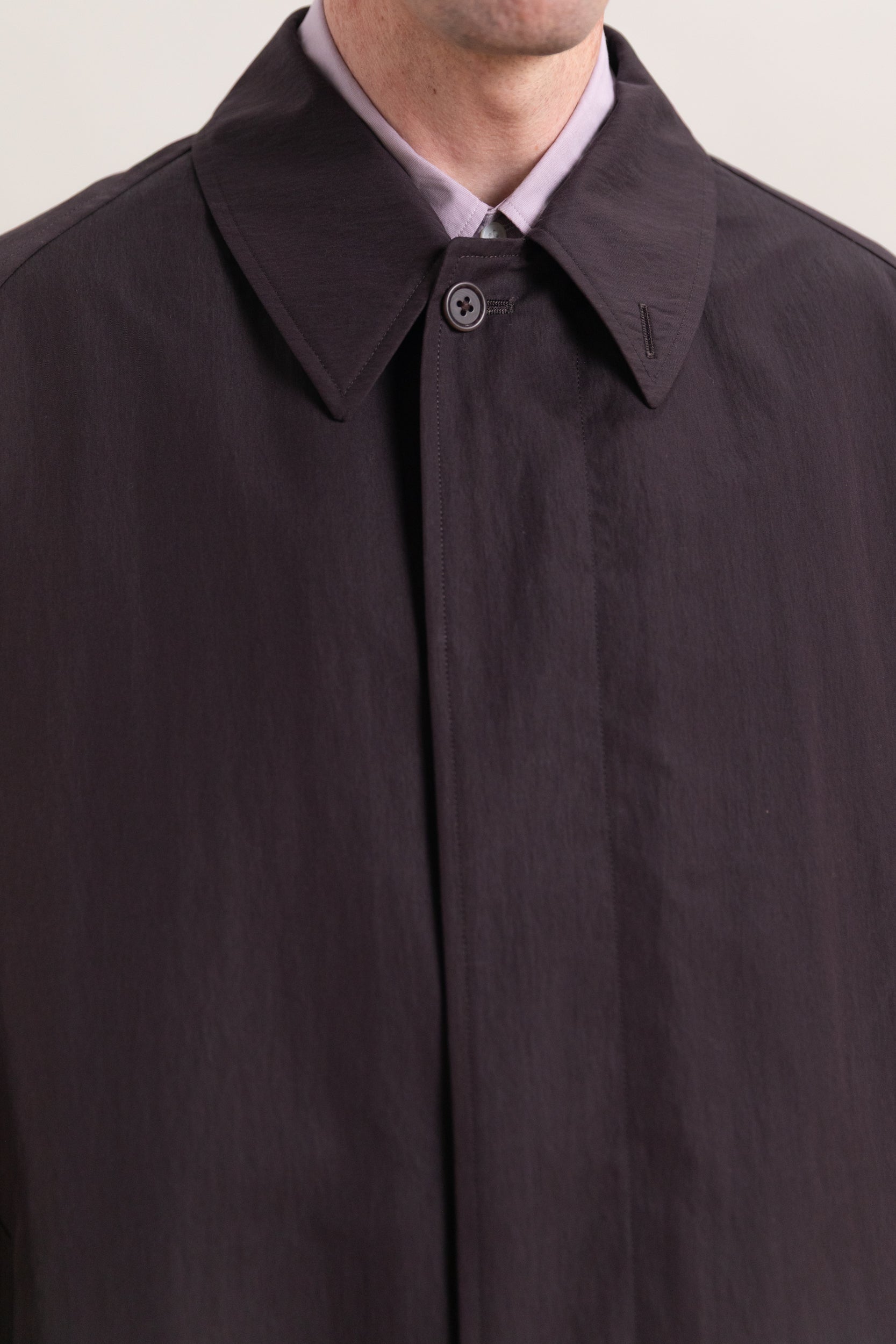 WALKER COAT IN ESPRESSO COTTON NYLON WATER REPELLENT TWILL