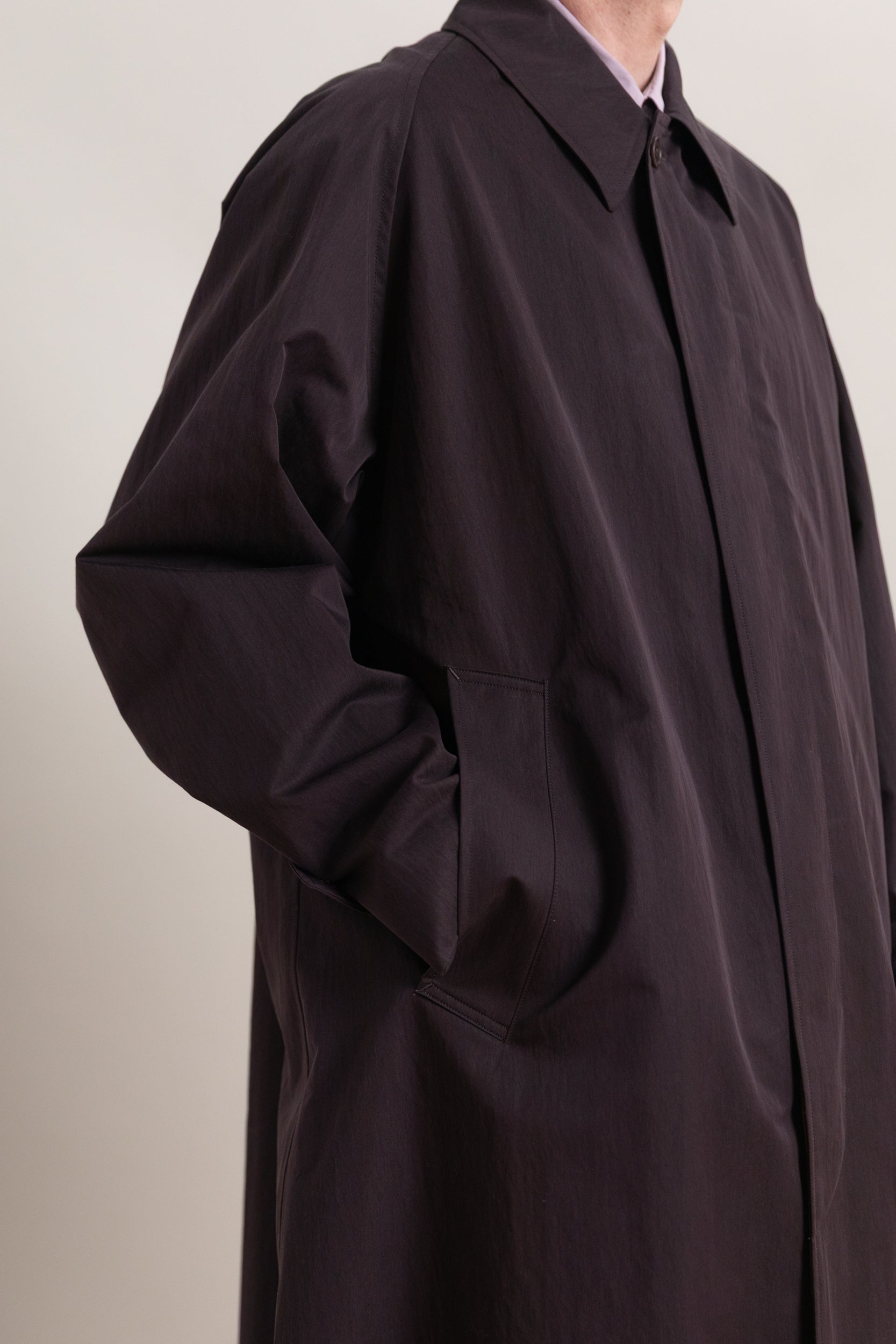 WALKER COAT IN ESPRESSO COTTON NYLON WATER REPELLENT TWILL