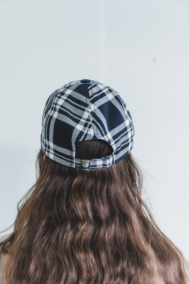 BASEBALL CAP IN PLAID AND CORDUROY COTTON