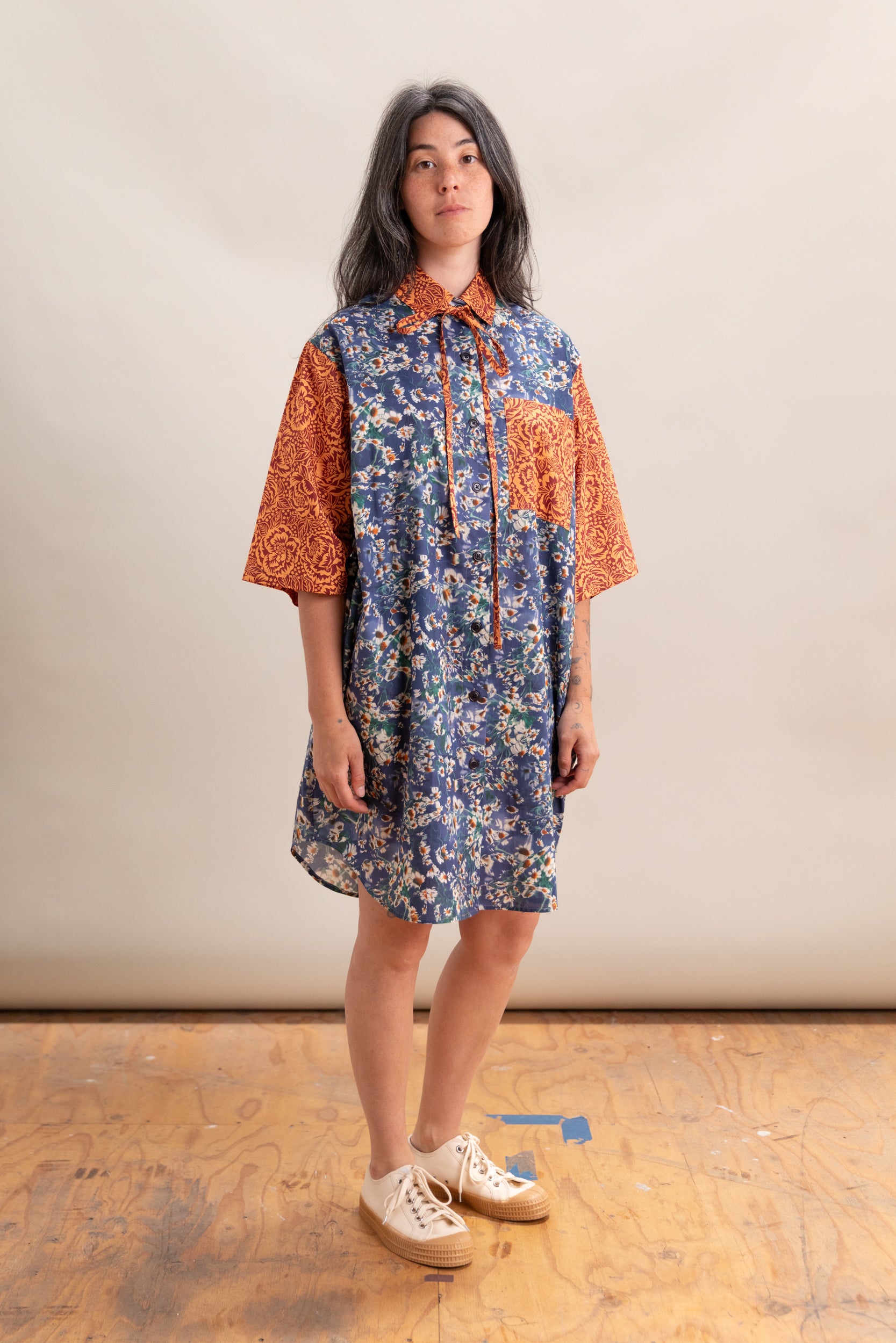 OVERSIZED SHORT SHIRT DRESS IN LIBERTY OF LONDON TANA LAWN