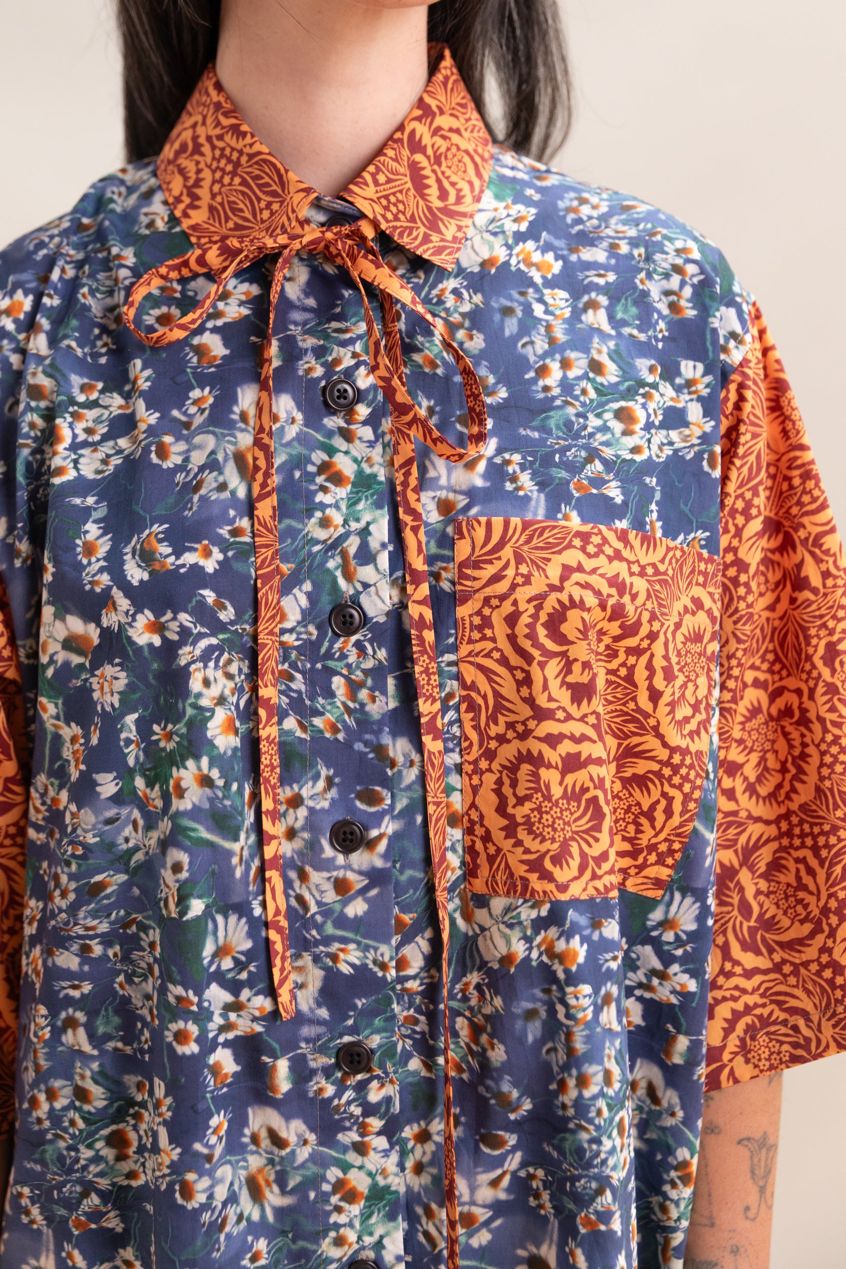 OVERSIZED SHORT SHIRT DRESS IN LIBERTY OF LONDON TANA LAWN