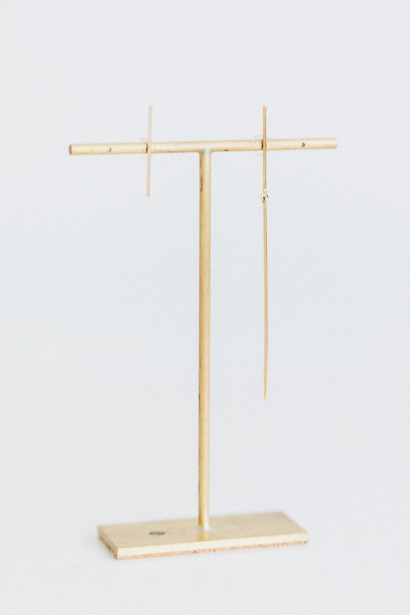 STICK AND STRAND EARRING IN 14K GOLD