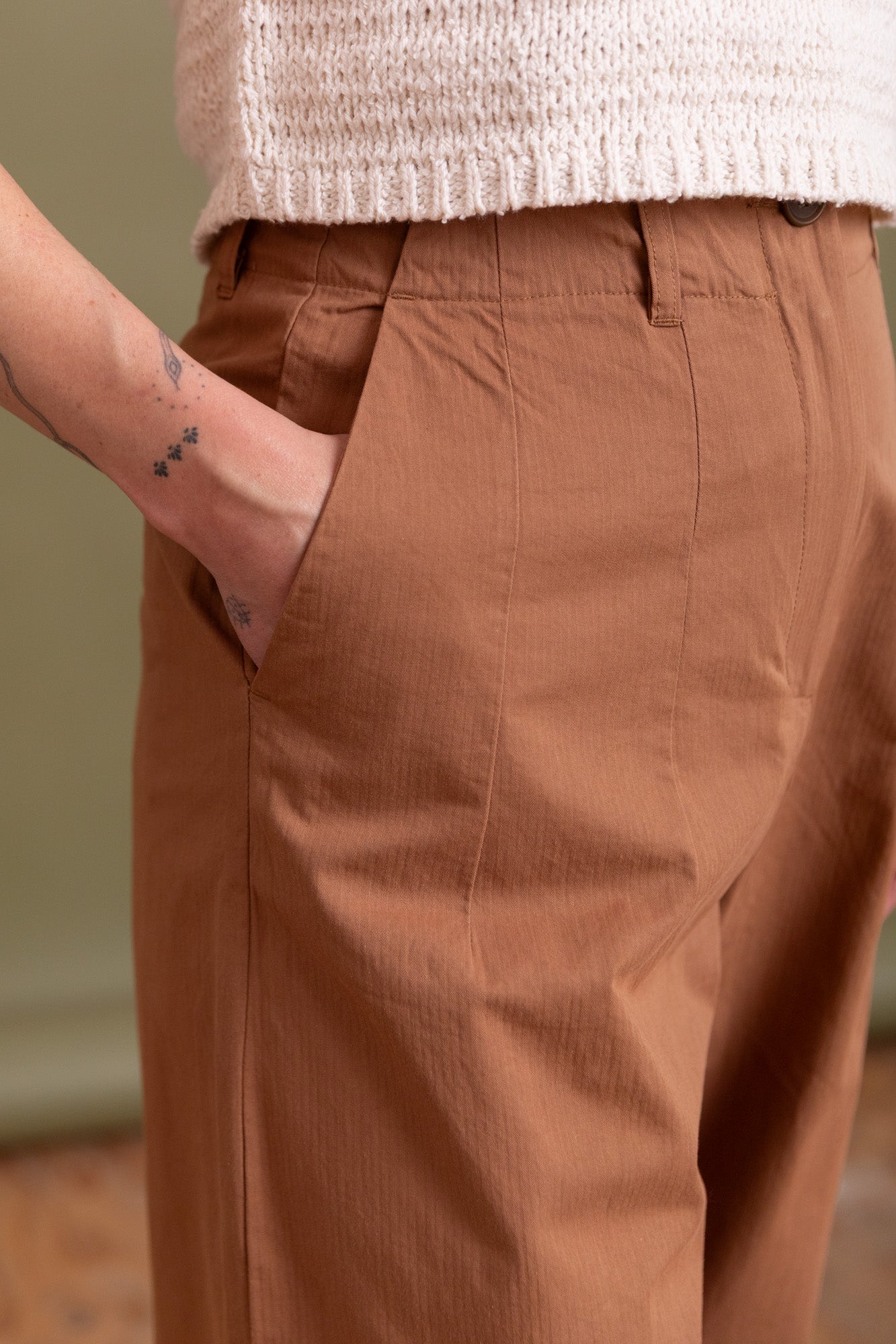 PLY PANT IN TOFFEE BROWN