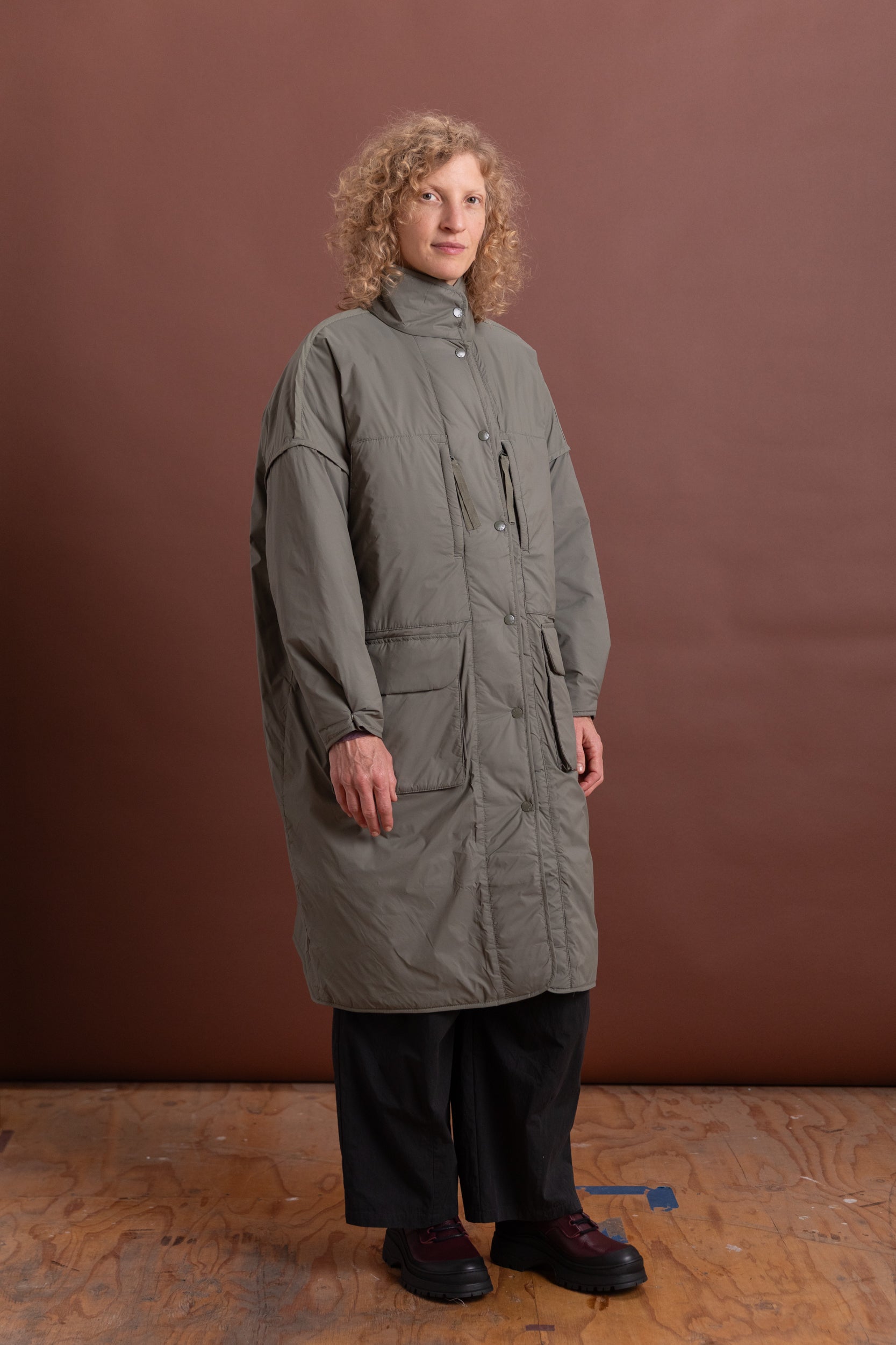 RESTORE COAT IN DUSTY OLIVE