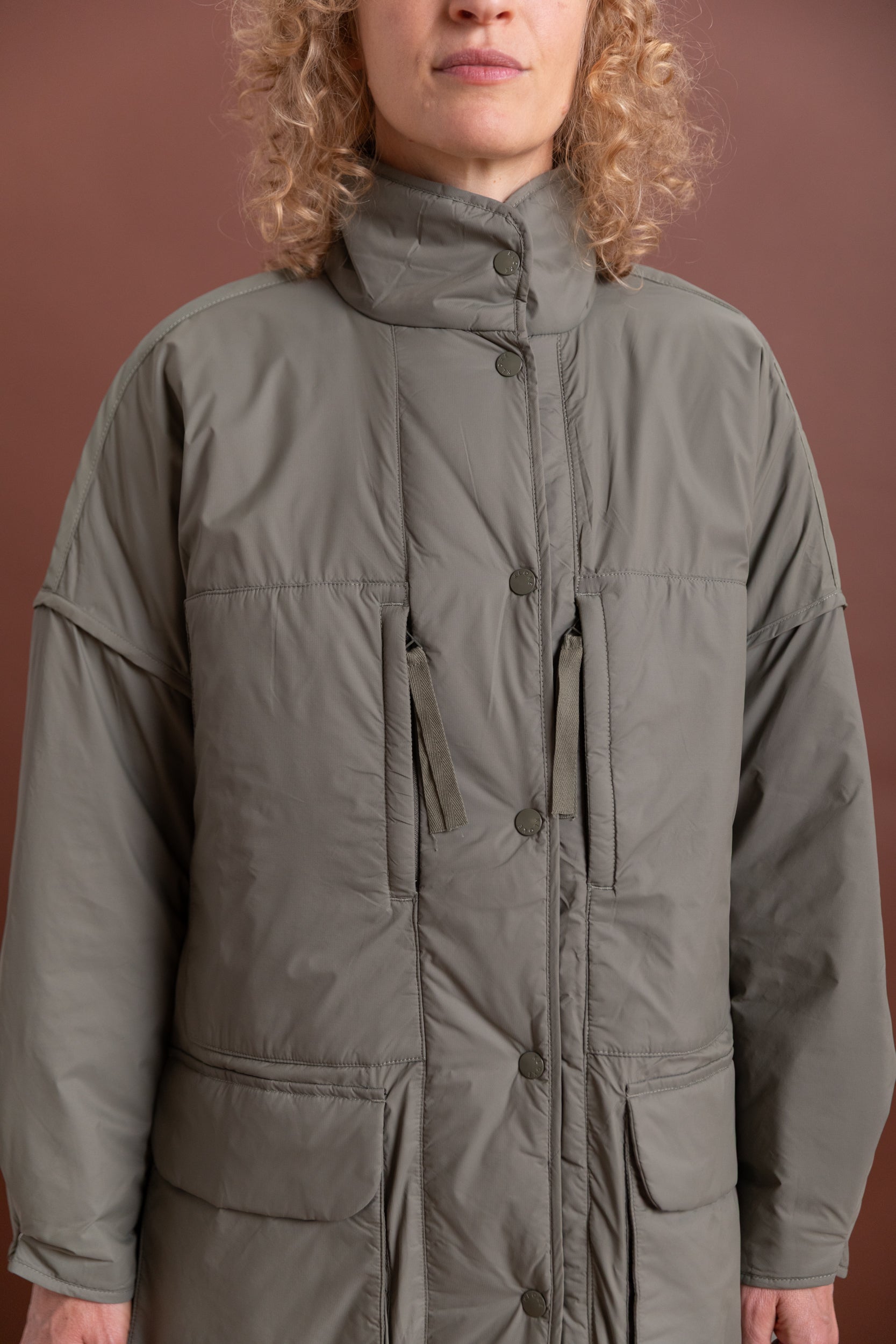 RESTORE COAT IN DUSTY OLIVE