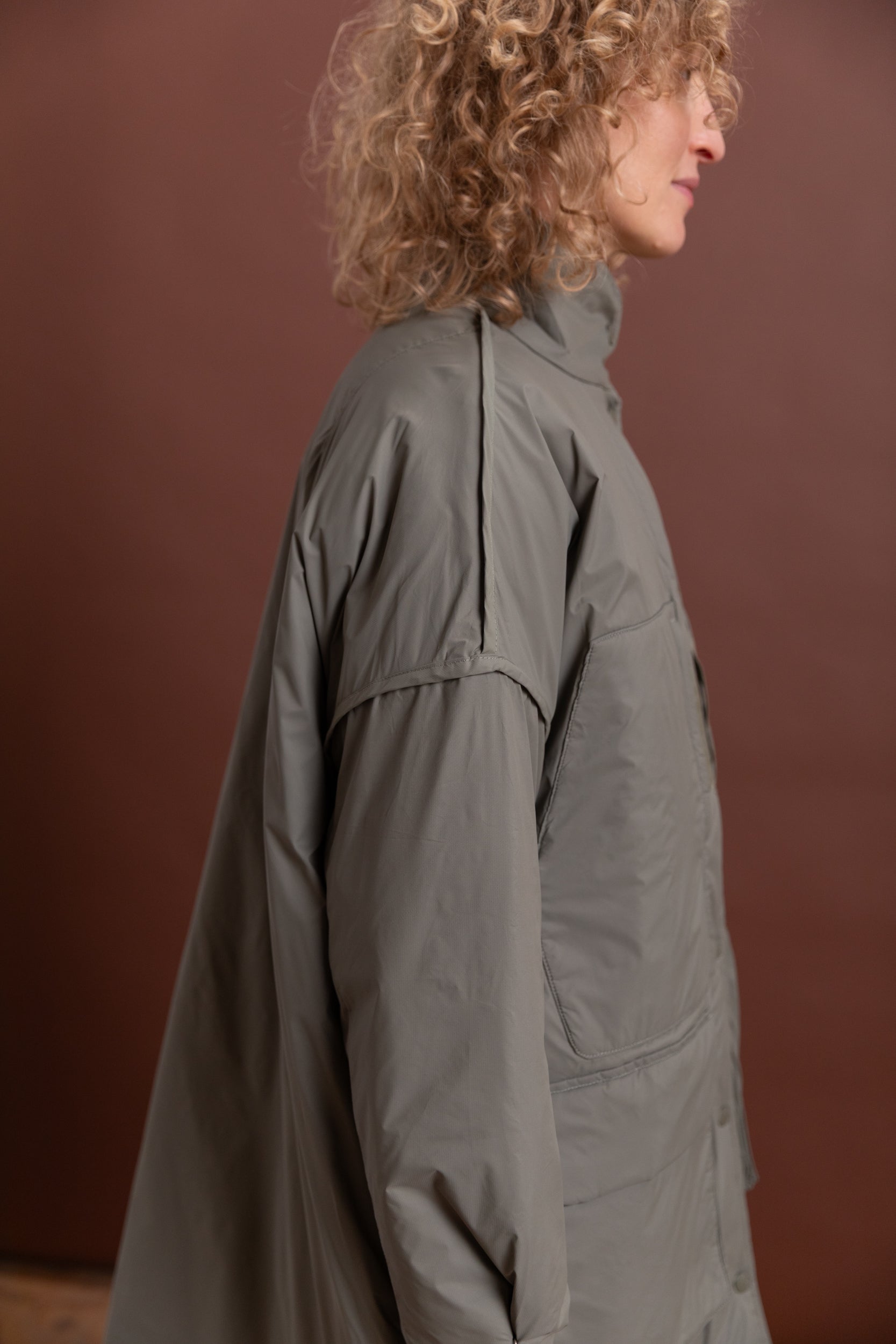 RESTORE COAT IN DUSTY OLIVE