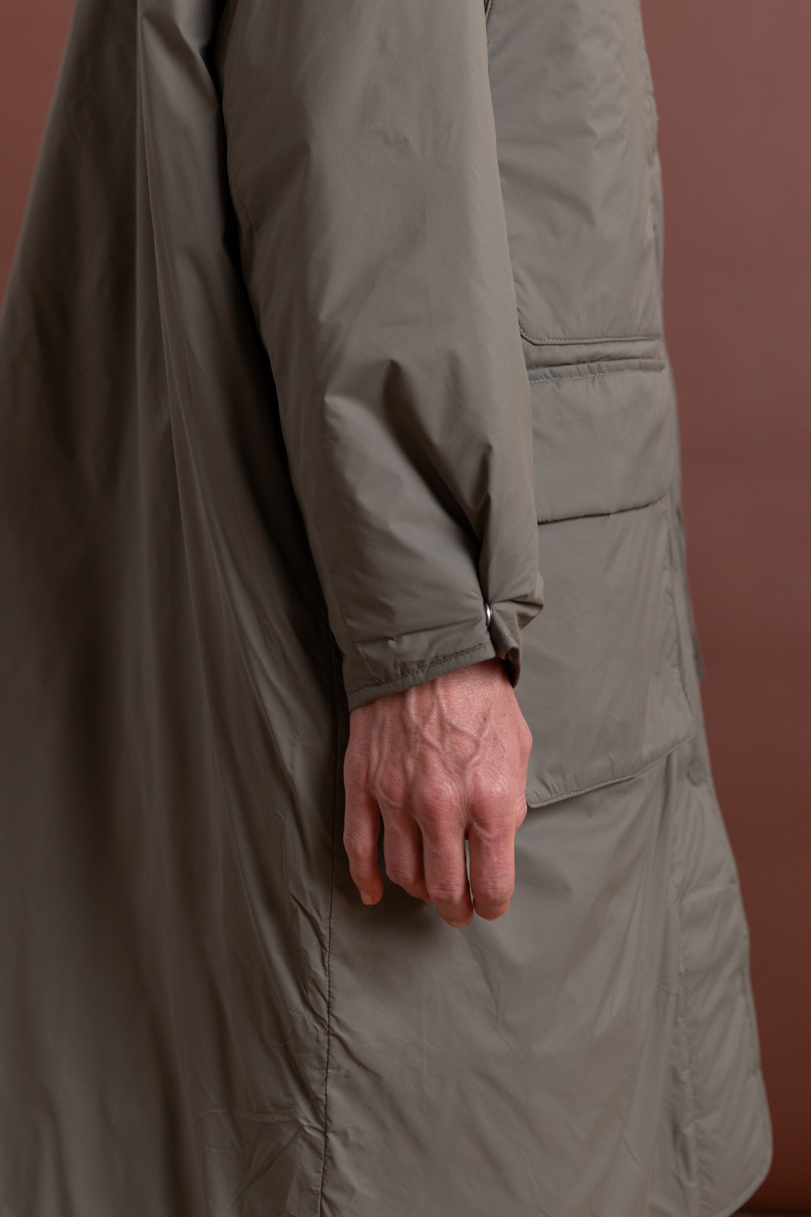 RESTORE COAT IN DUSTY OLIVE