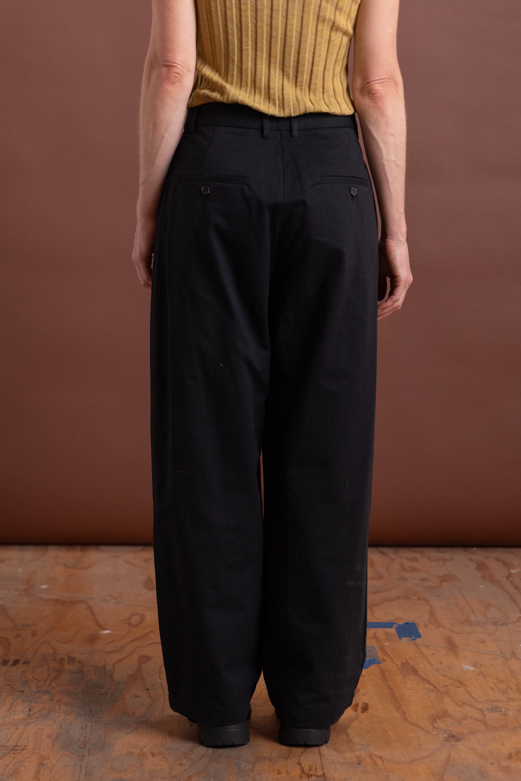 SELENO PLEAT PANT IN BLACK