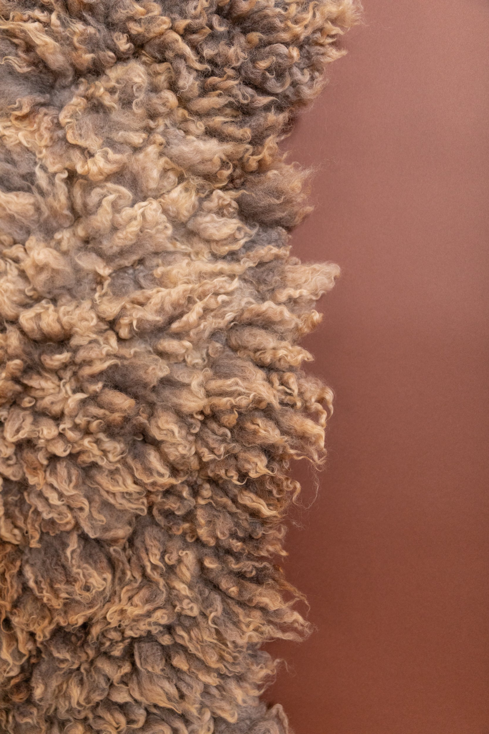 FELTED BENCH CUSHION IN NATURAL UNDYED WOOL
