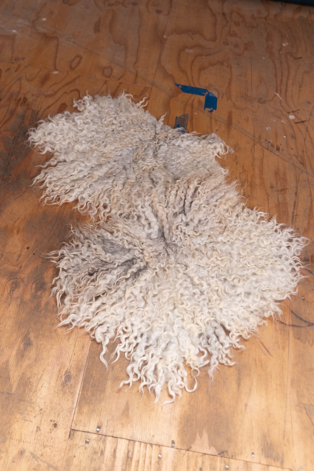 FELTED SEAT CUSHIONS IN LIGHT MIX NATURAL WOOL