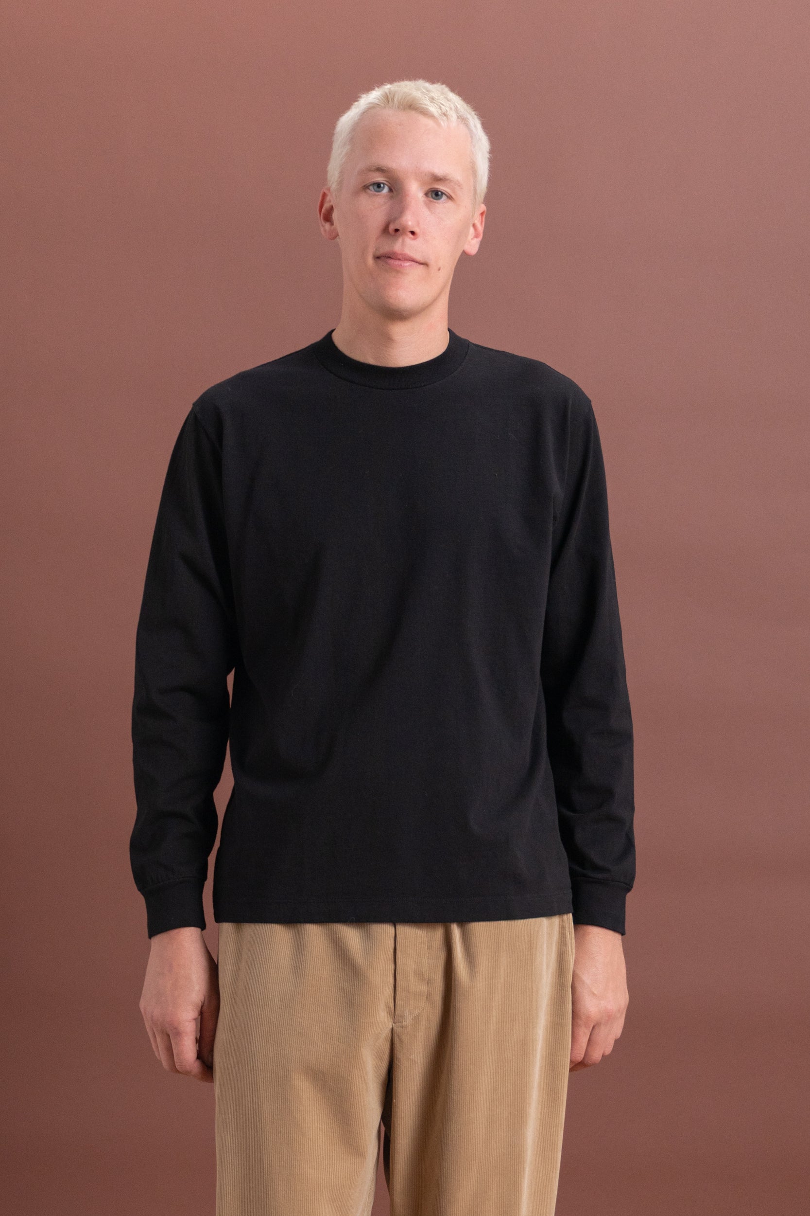 LONG SLEEVE MUNICIPAL TEE SHIRT IN BLACK