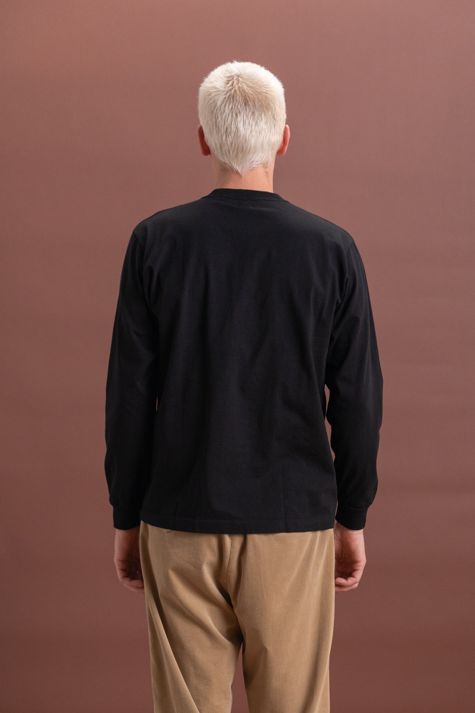 LONG SLEEVE MUNICIPAL TEE SHIRT IN BLACK