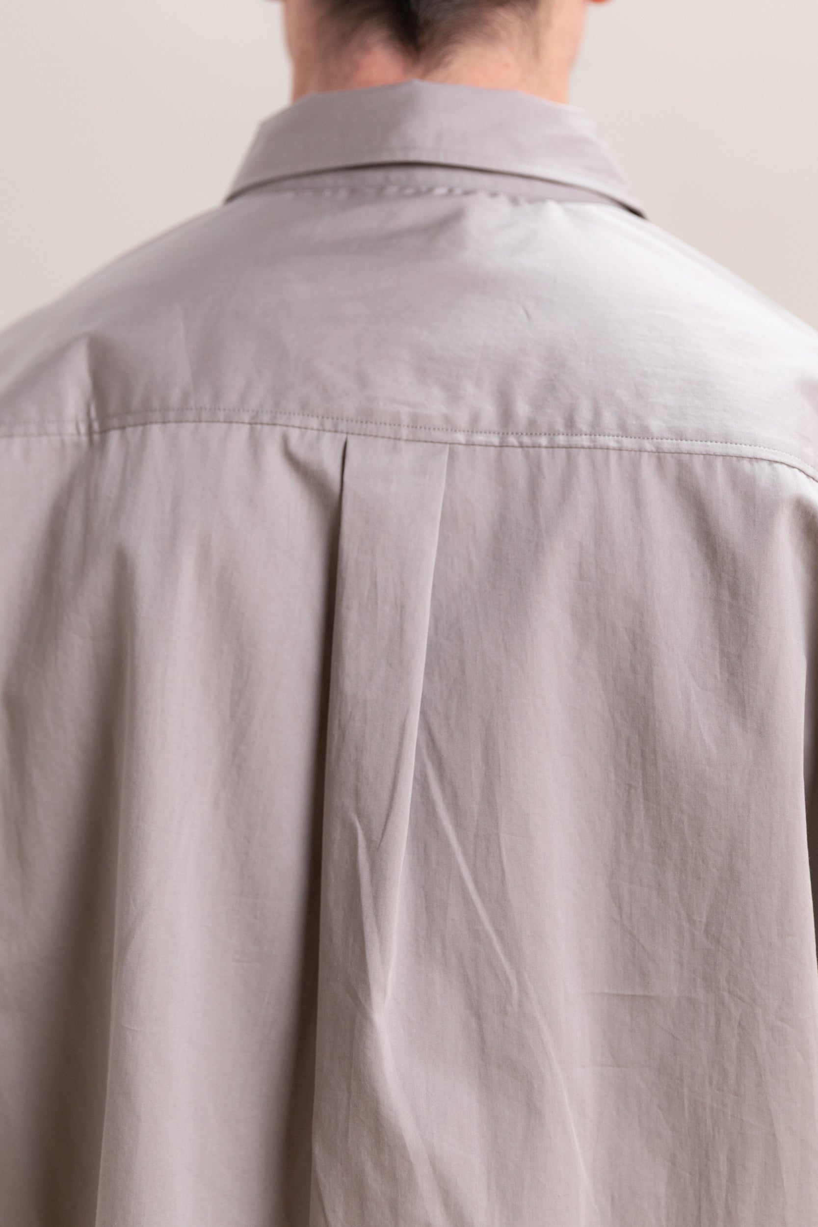 LYNN POPLIN LONG SLEEVE SHIRT IN TRUE GREY