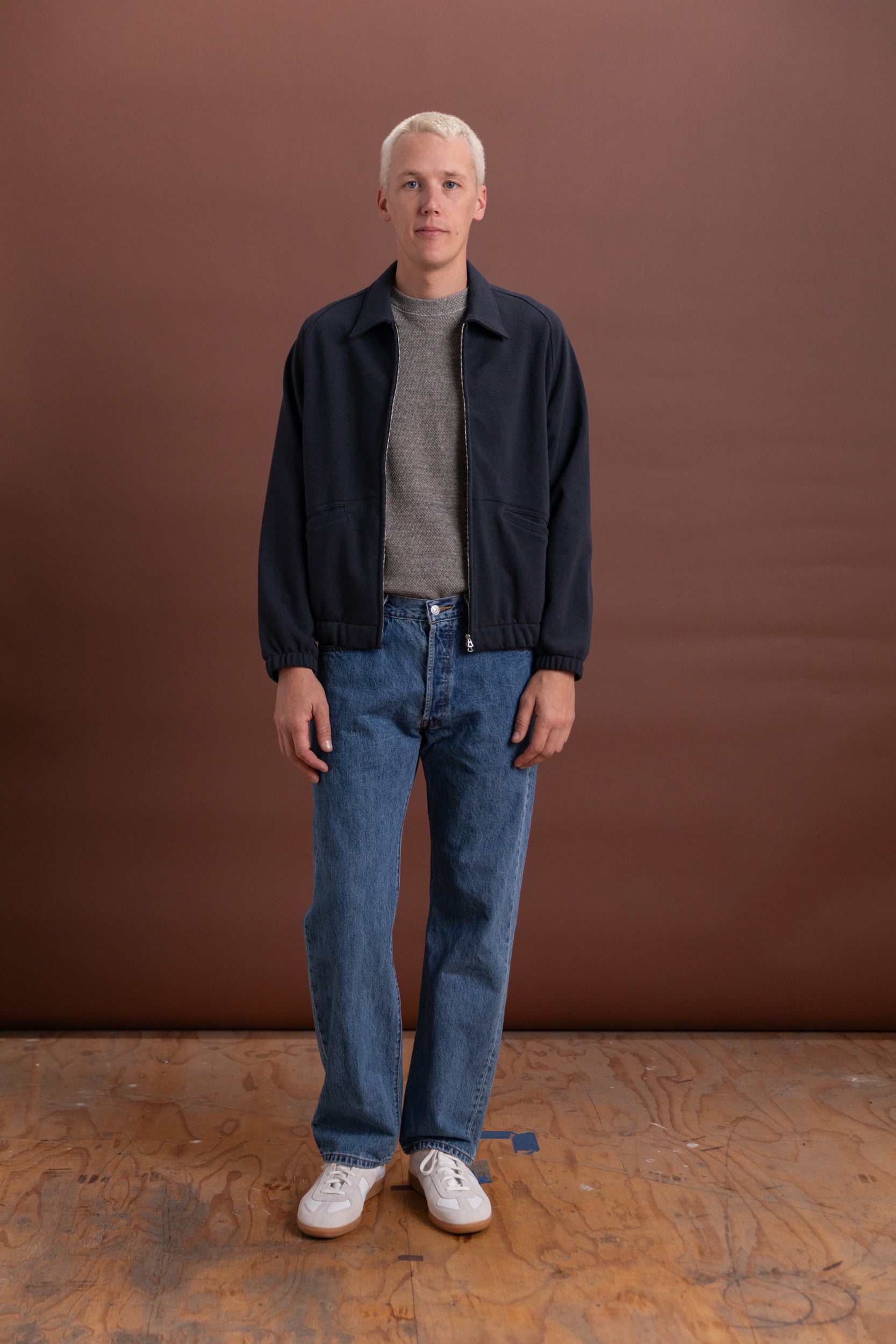 TEXTURED COACH JACKET IN SHADOW