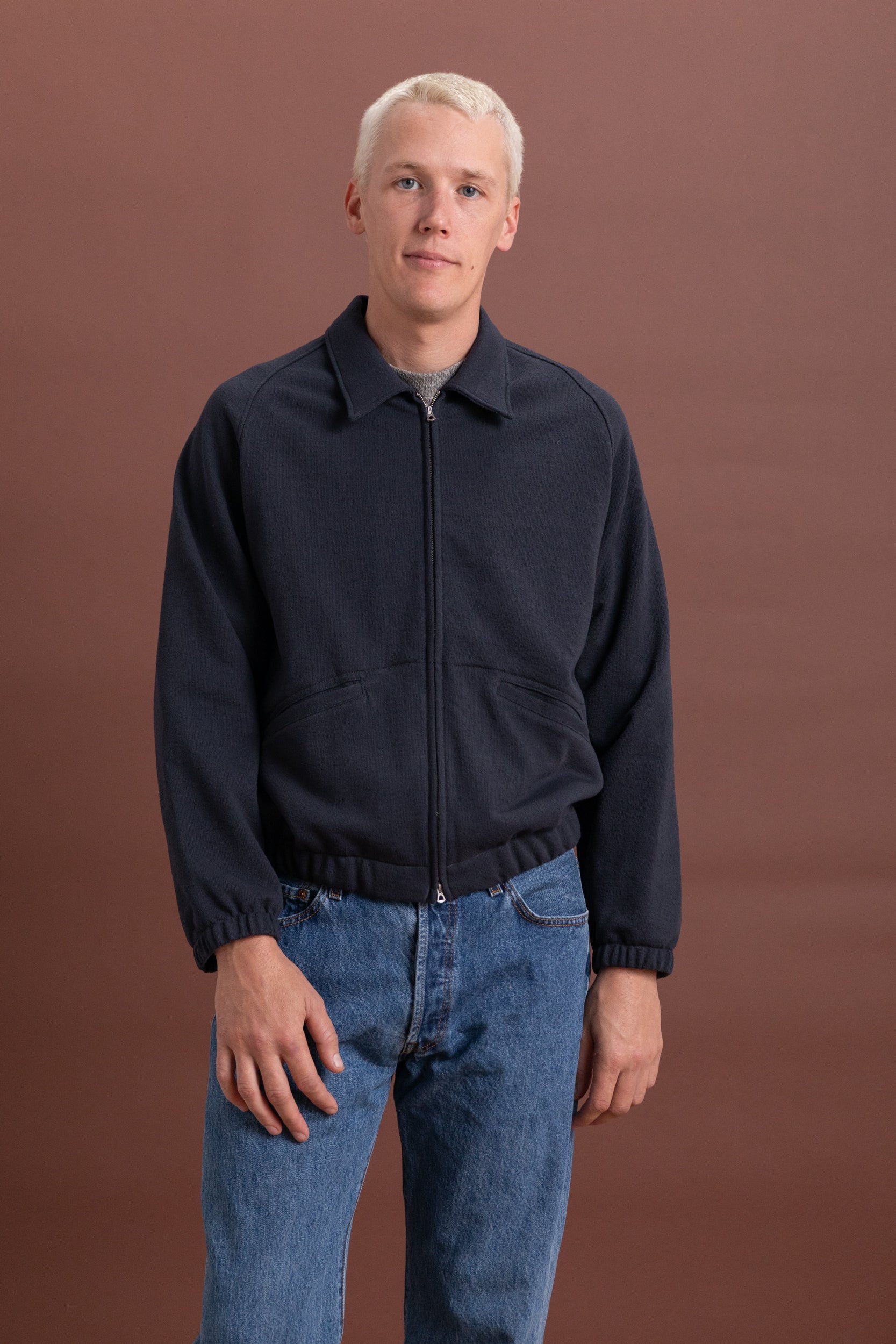 TEXTURED COACH JACKET IN SHADOW