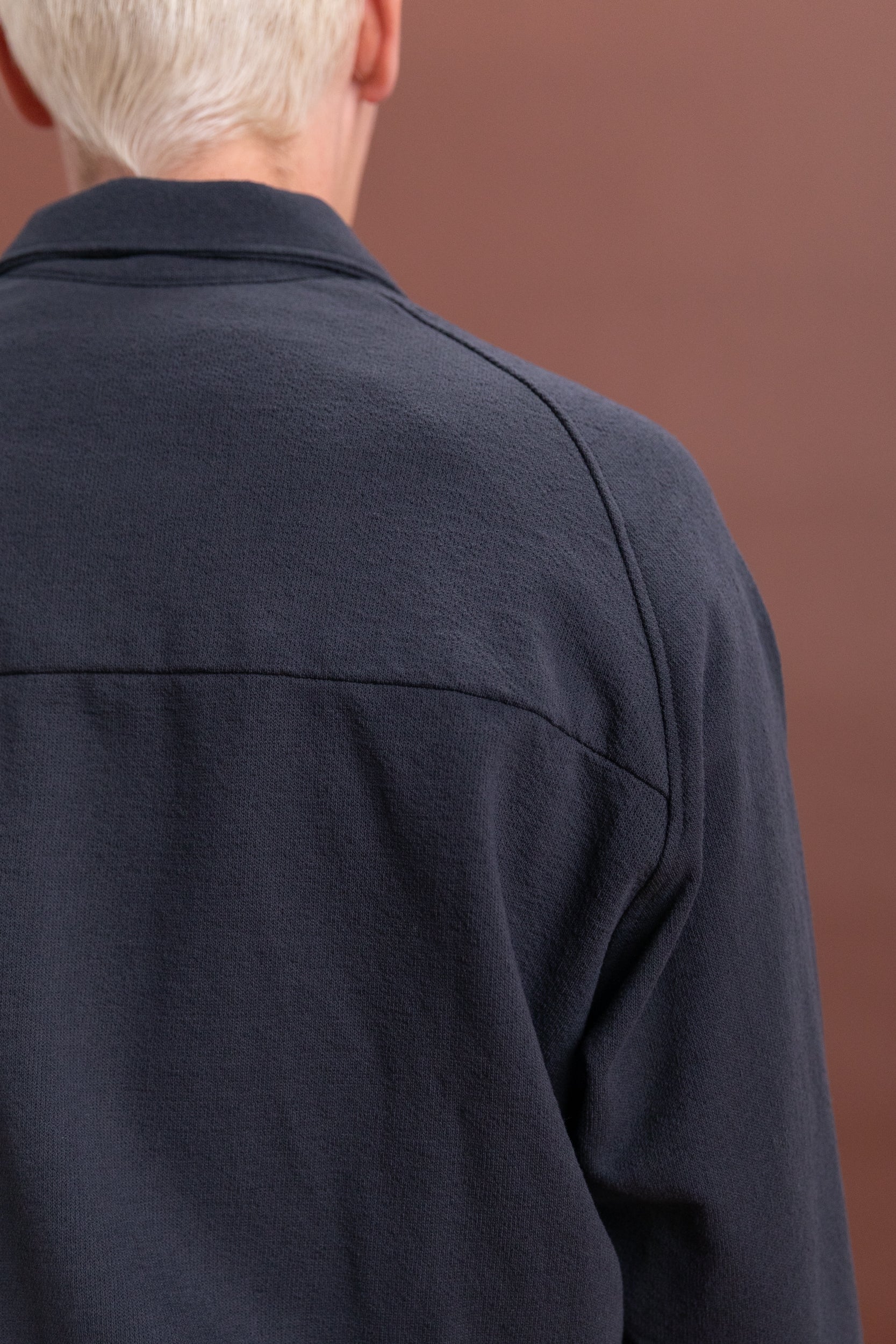 TEXTURED COACH JACKET IN SHADOW