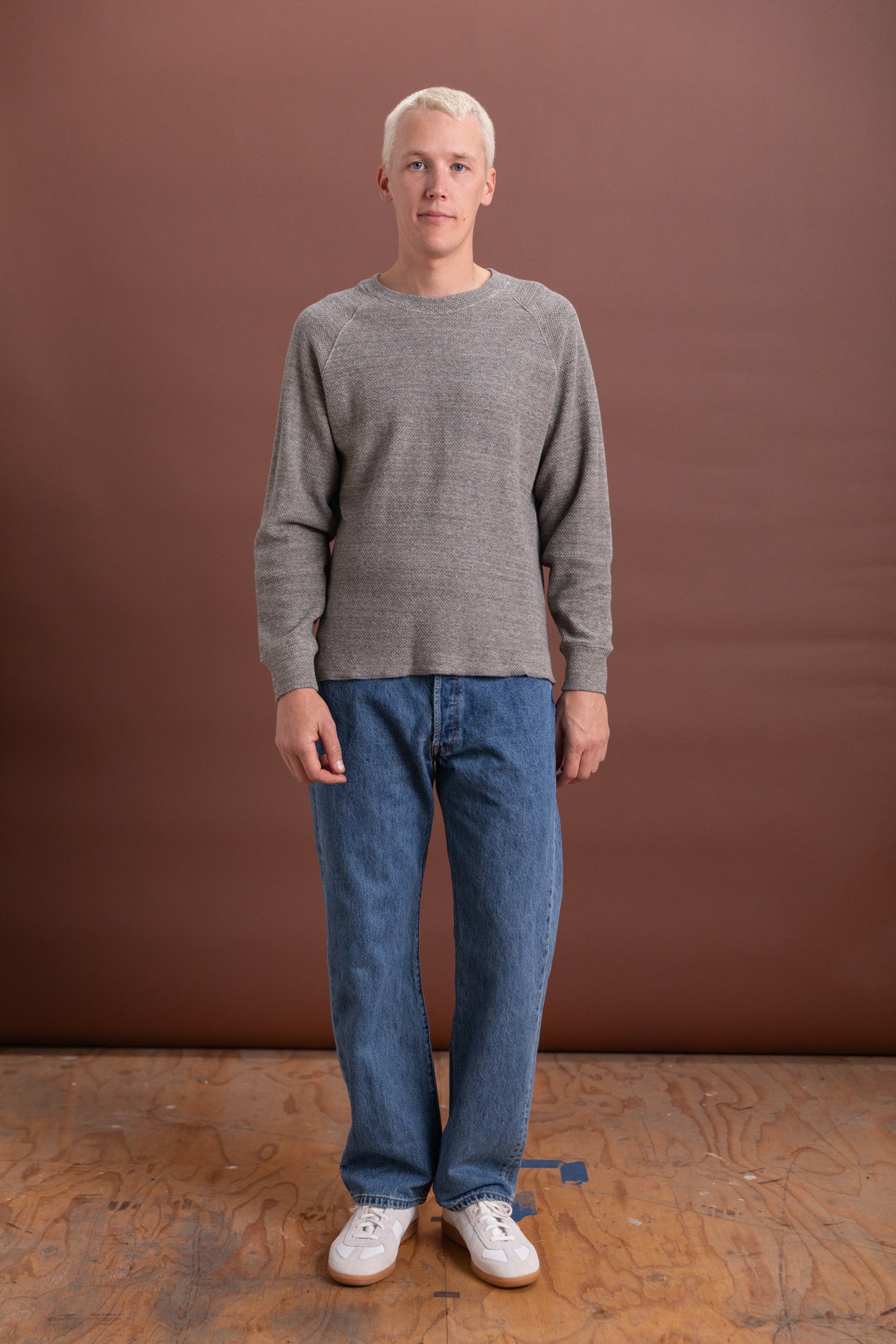 RAGLAN THERMAL IN GREY MELANGE