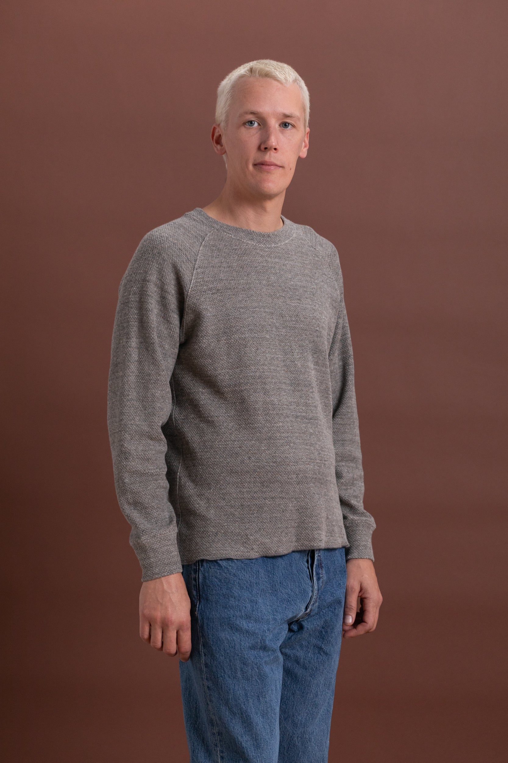 RAGLAN THERMAL IN GREY MELANGE