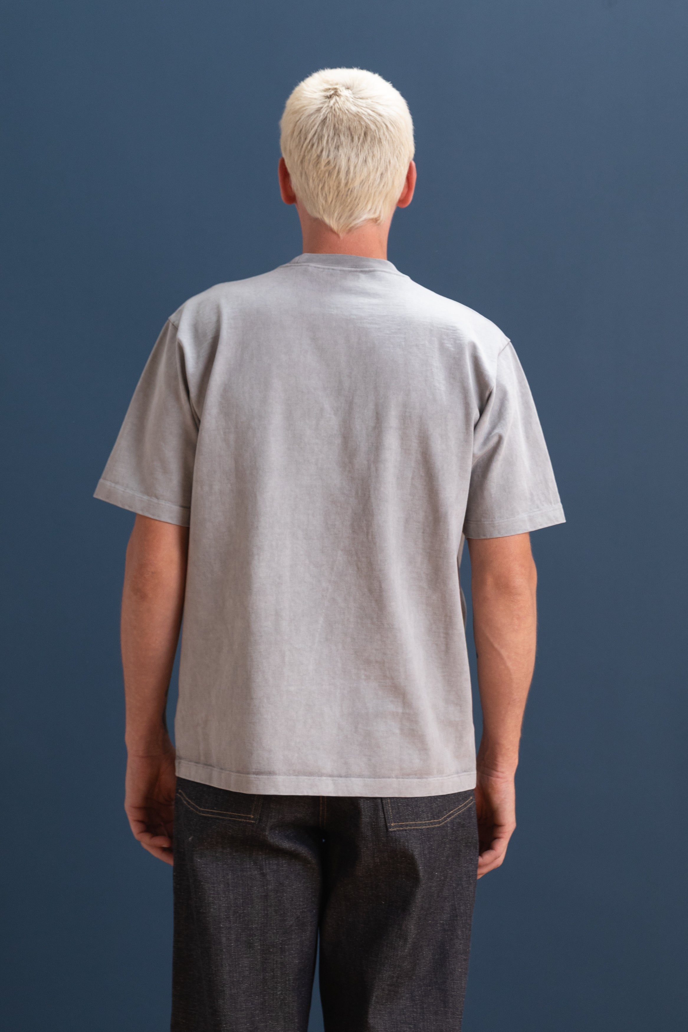 SHORT SLEEVE RUGBY TEE IN PIGMENT CHALK