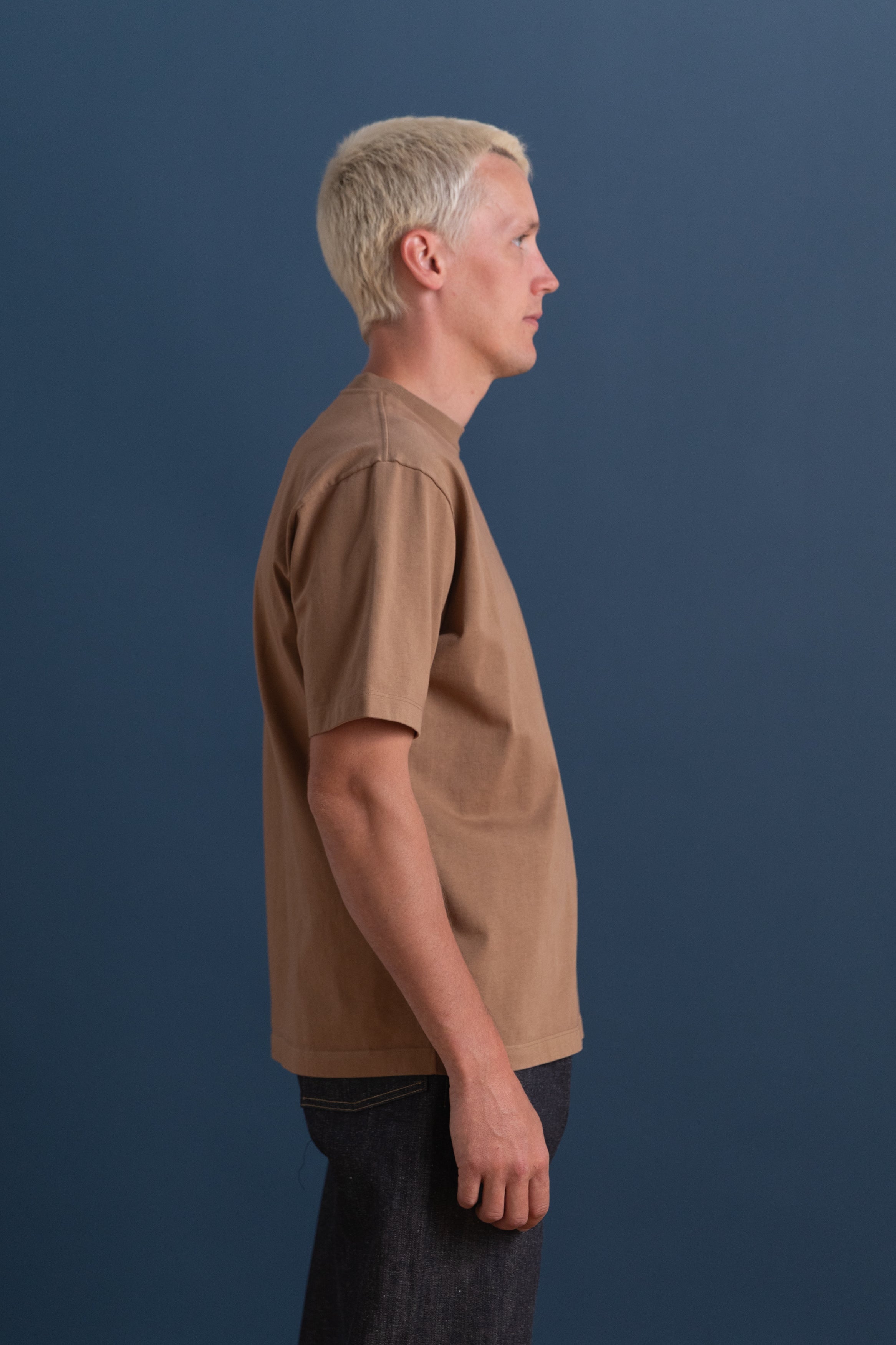 SHORT SLEEVE RUGBY TEE IN CASHEW