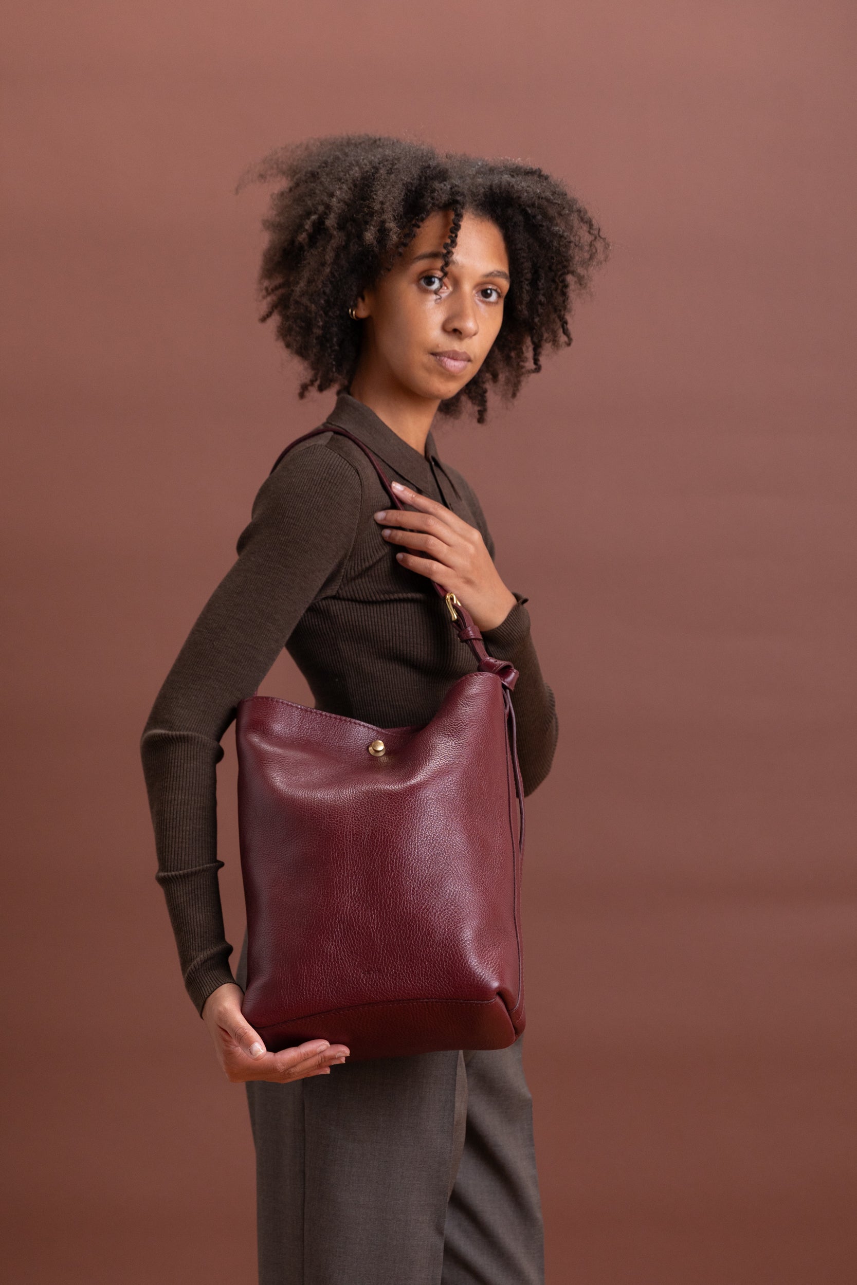 LEE IN SUMAC PEBBLE LEATHER