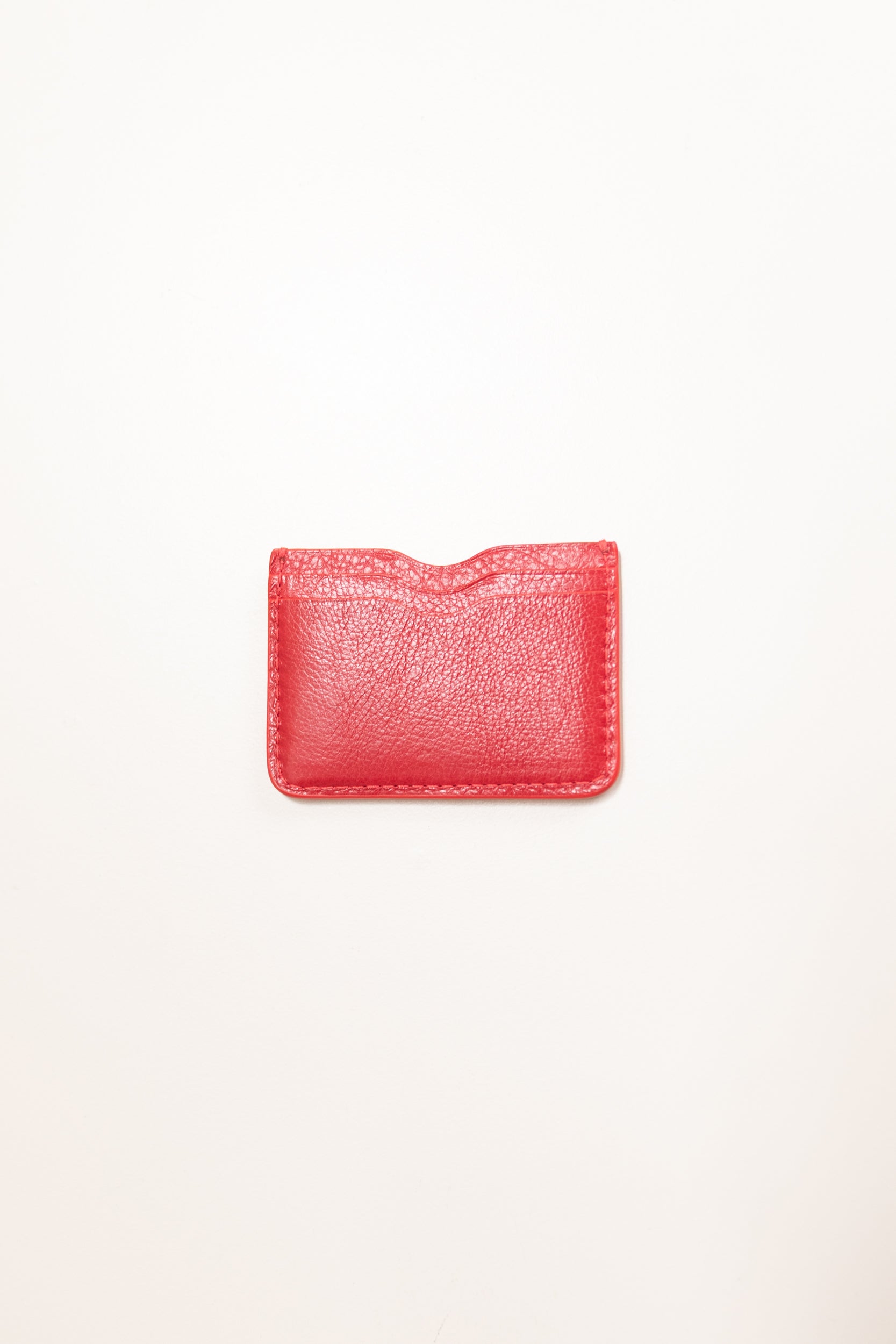 AKIRA WALLET IN CARMINE MILLED LEATHER