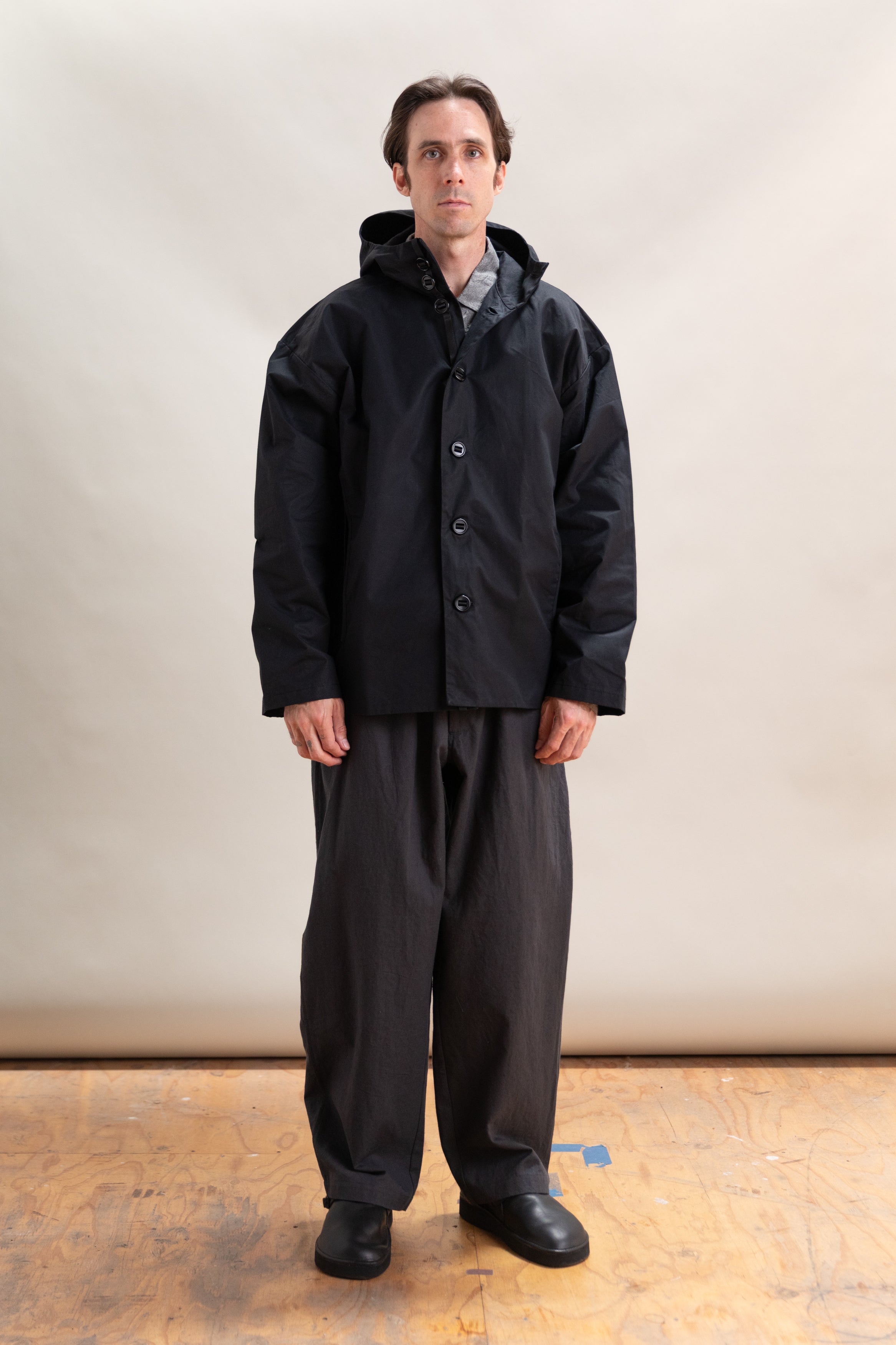 R0 Y-3 GILL JACKET IN BLACK MASTER SHIELD