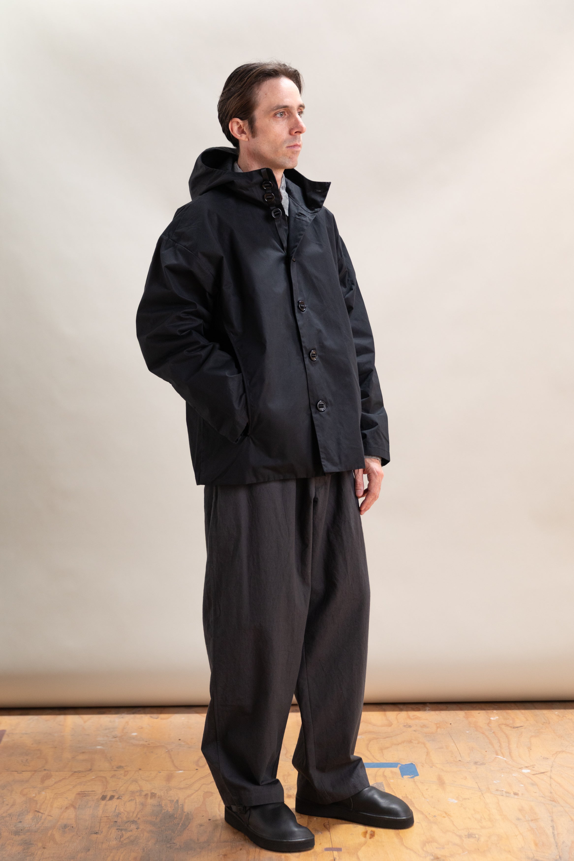 R0 Y-3 GILL JACKET IN BLACK MASTER SHIELD