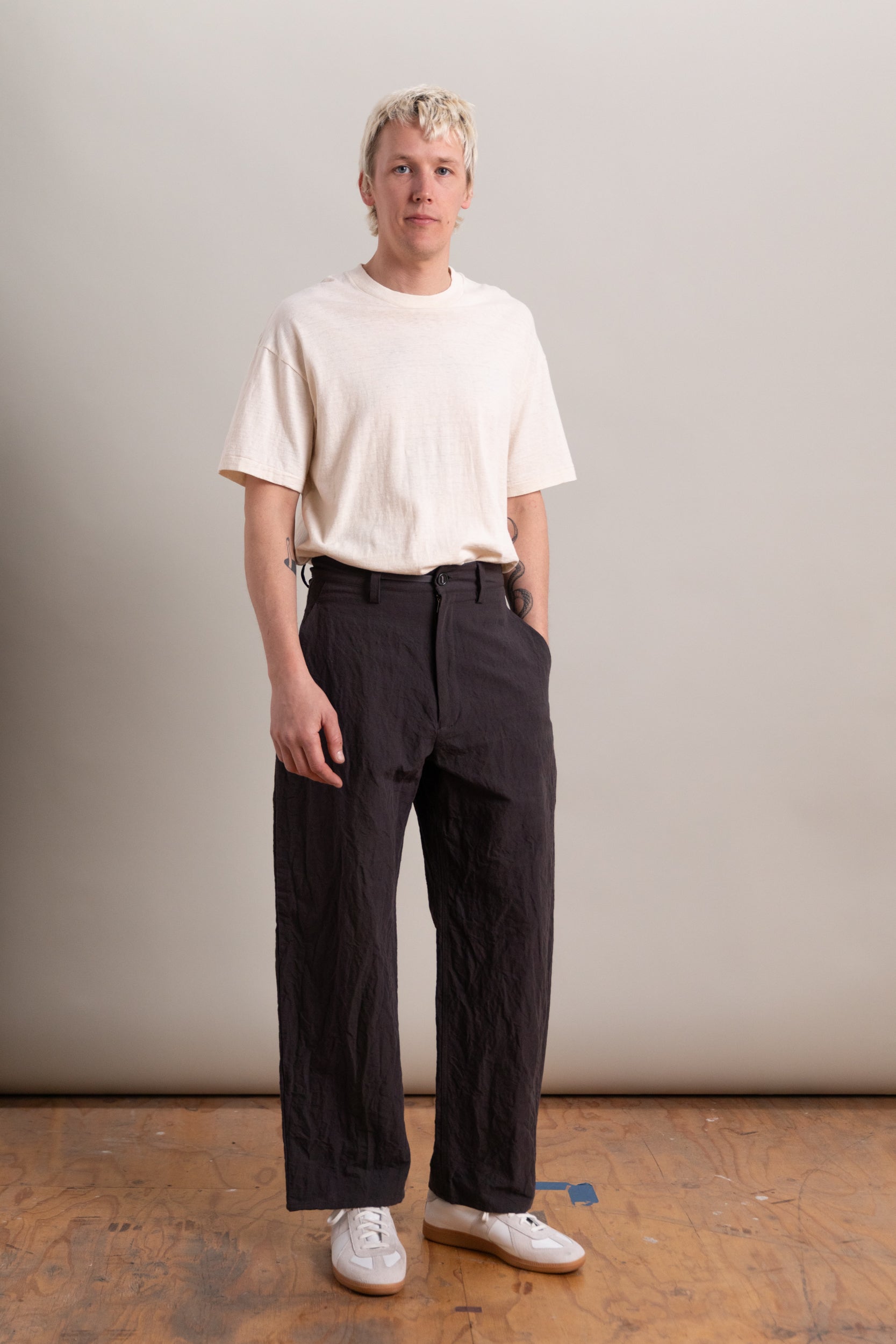 R0 P4 WIDE PANTS IN EARTH LINEN