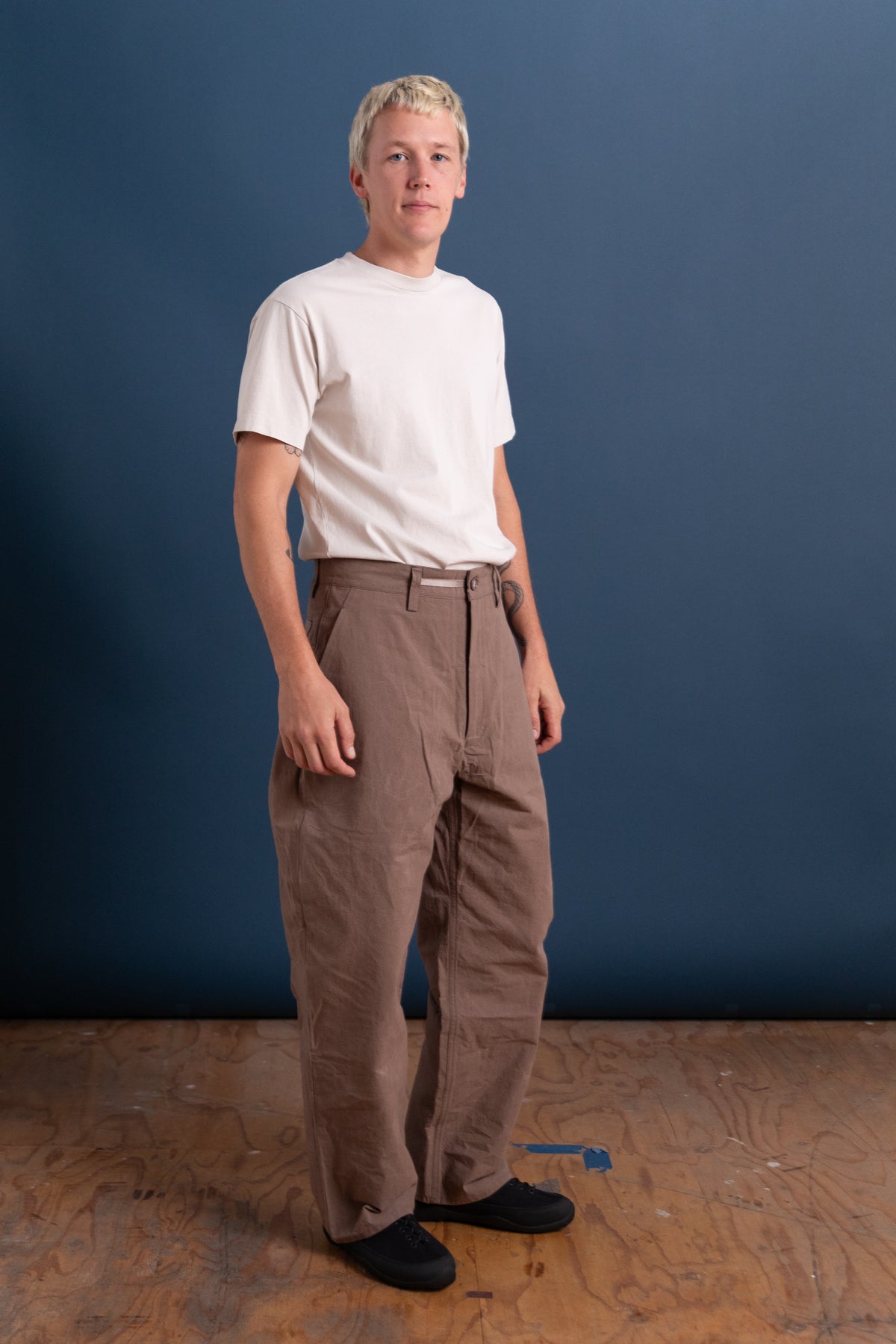 R21 P4 WIDE PANTS IN STORM WAX