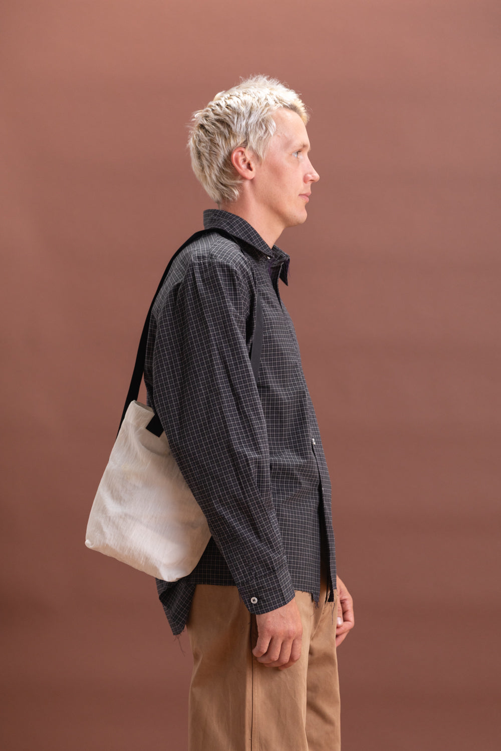 R19 BAG-4 MINI TOTE IN WHITE NYLON