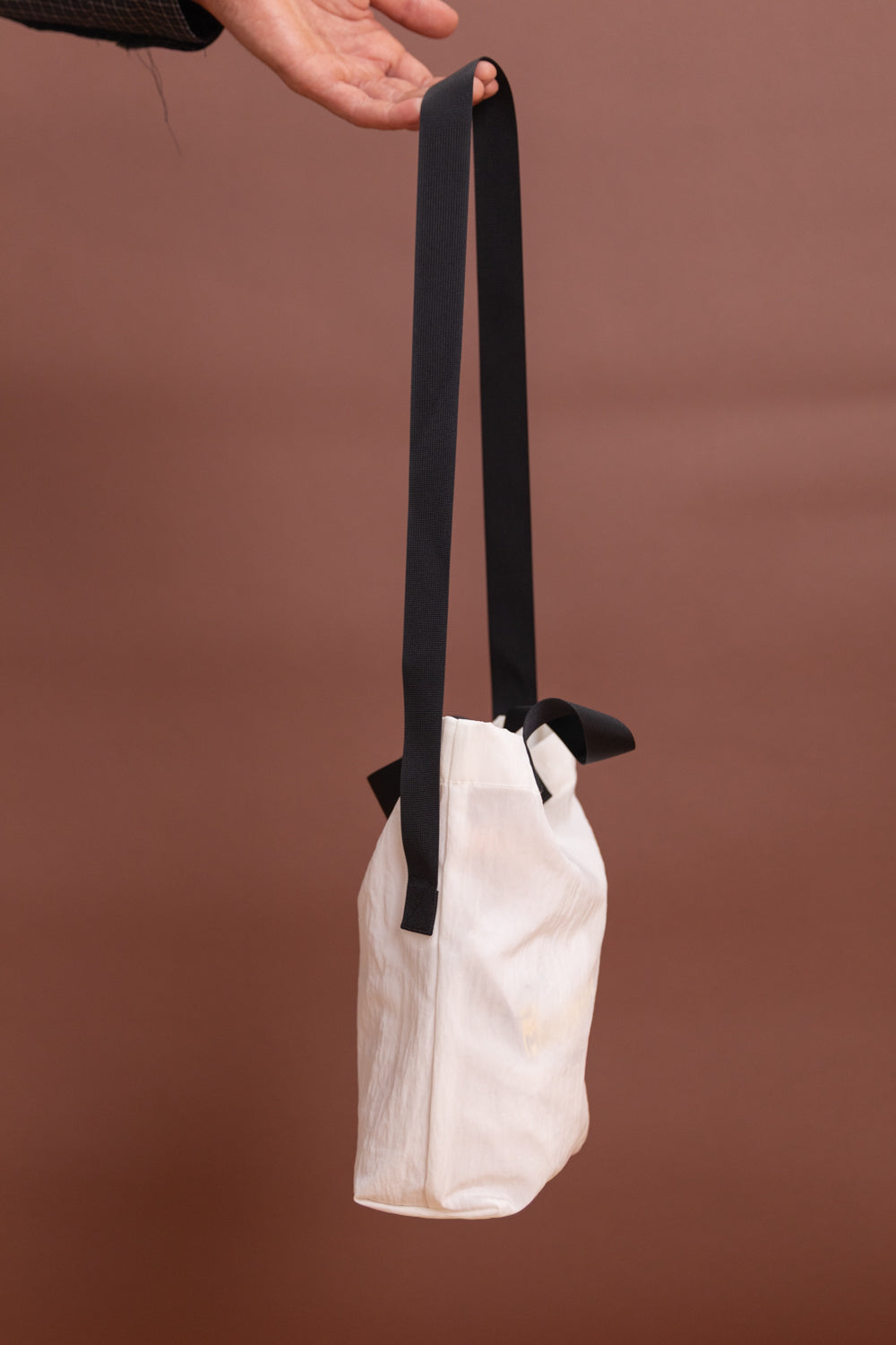 R19 BAG-4 MINI TOTE IN WHITE NYLON