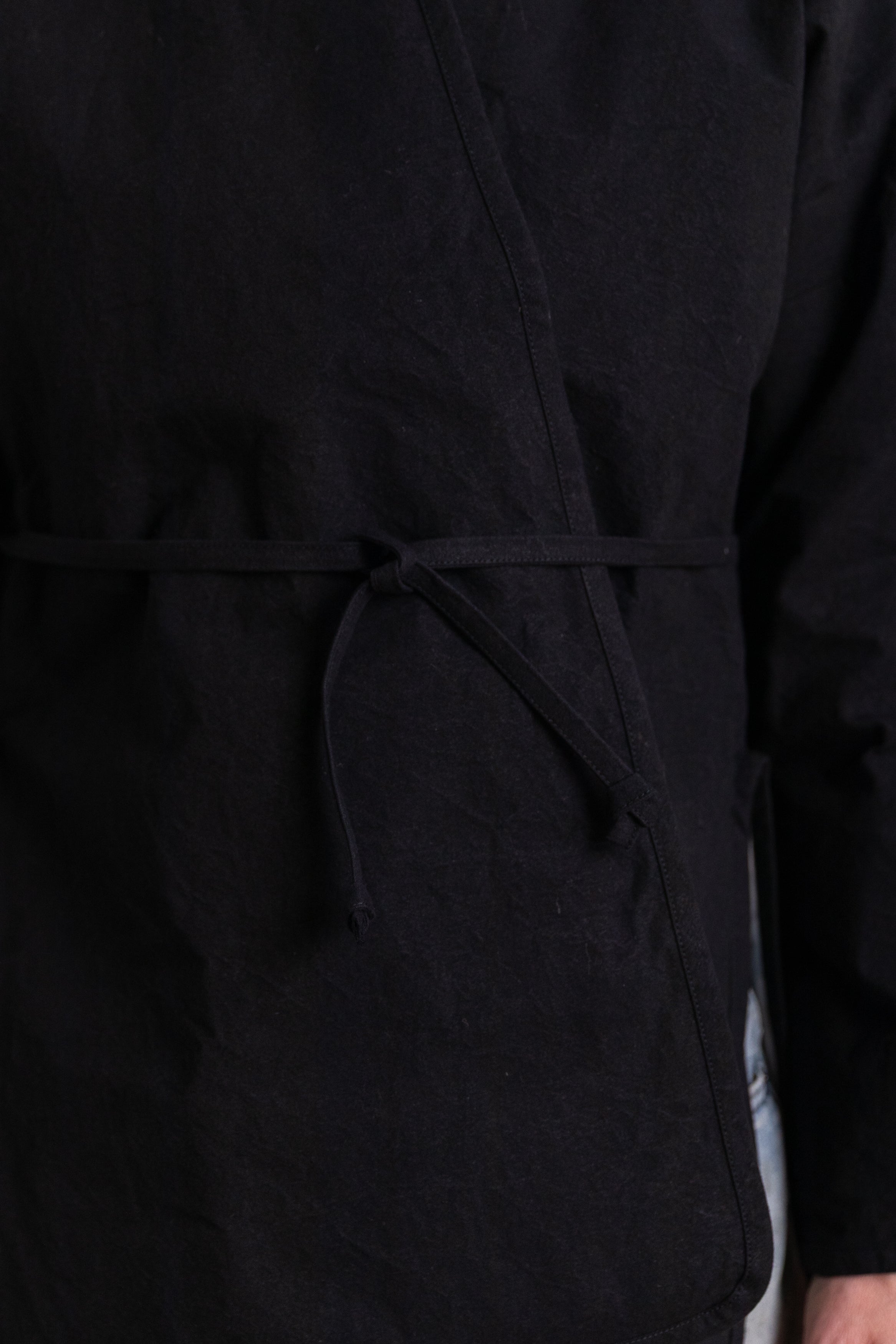 WR21 D7 DOWN CROSS CARDIGAN IN BLACK WAX