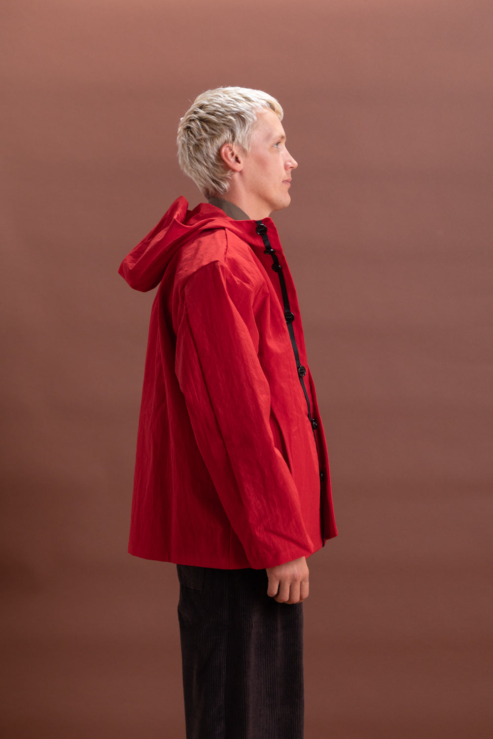 R19 Y-3 GILL JACKET IN RED WARATAH NYLON