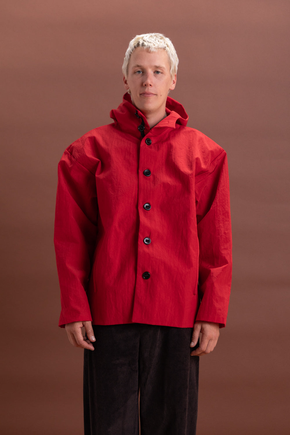 R19 Y-3 GILL JACKET IN RED WARATAH NYLON