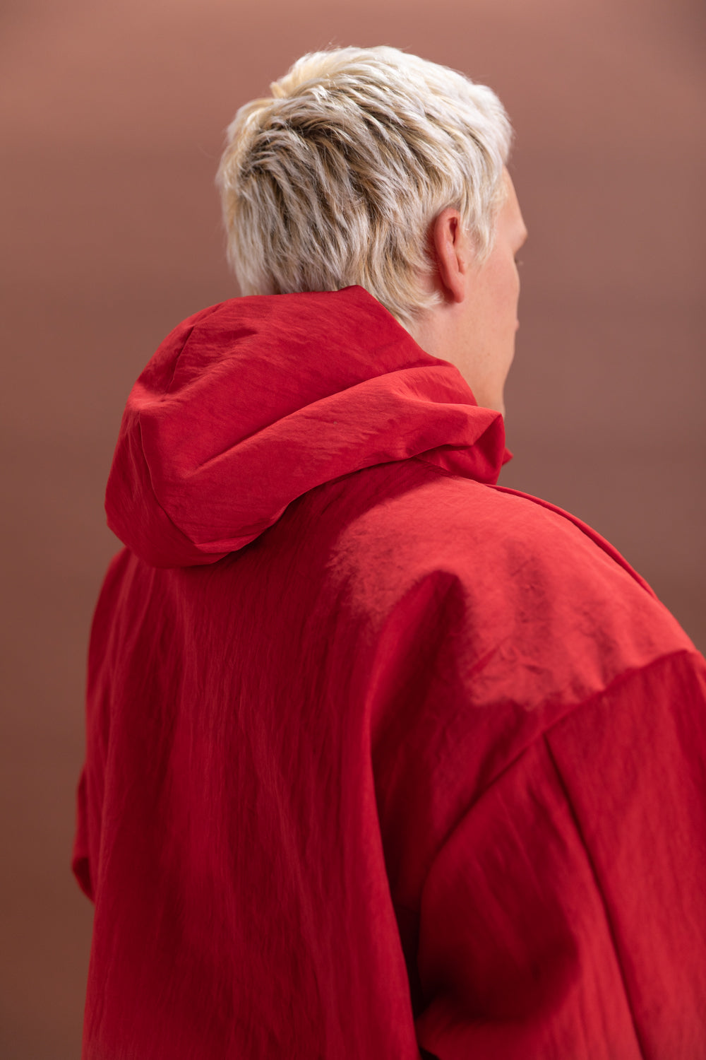 R19 Y-3 GILL JACKET IN RED WARATAH NYLON