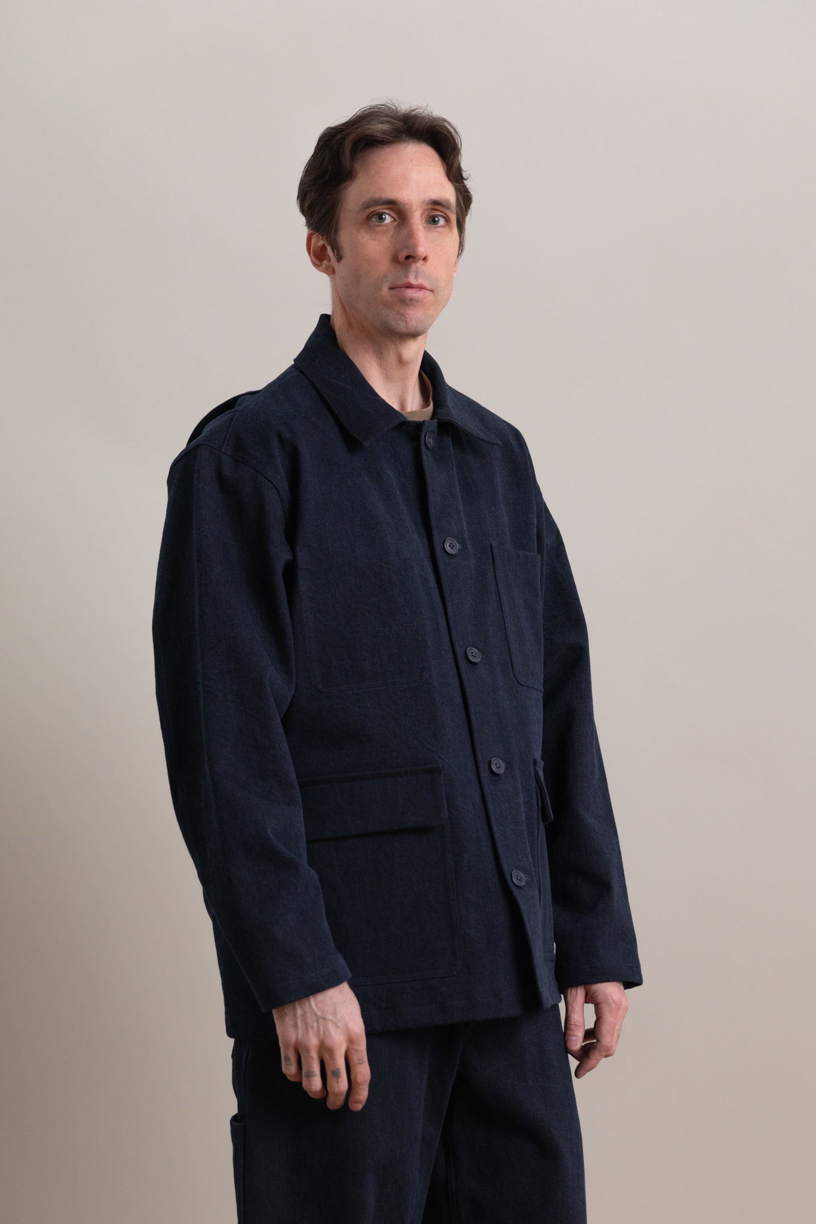 R20J2 JEBOK WORK JACKET IN BLUE SUMI INK DENIM