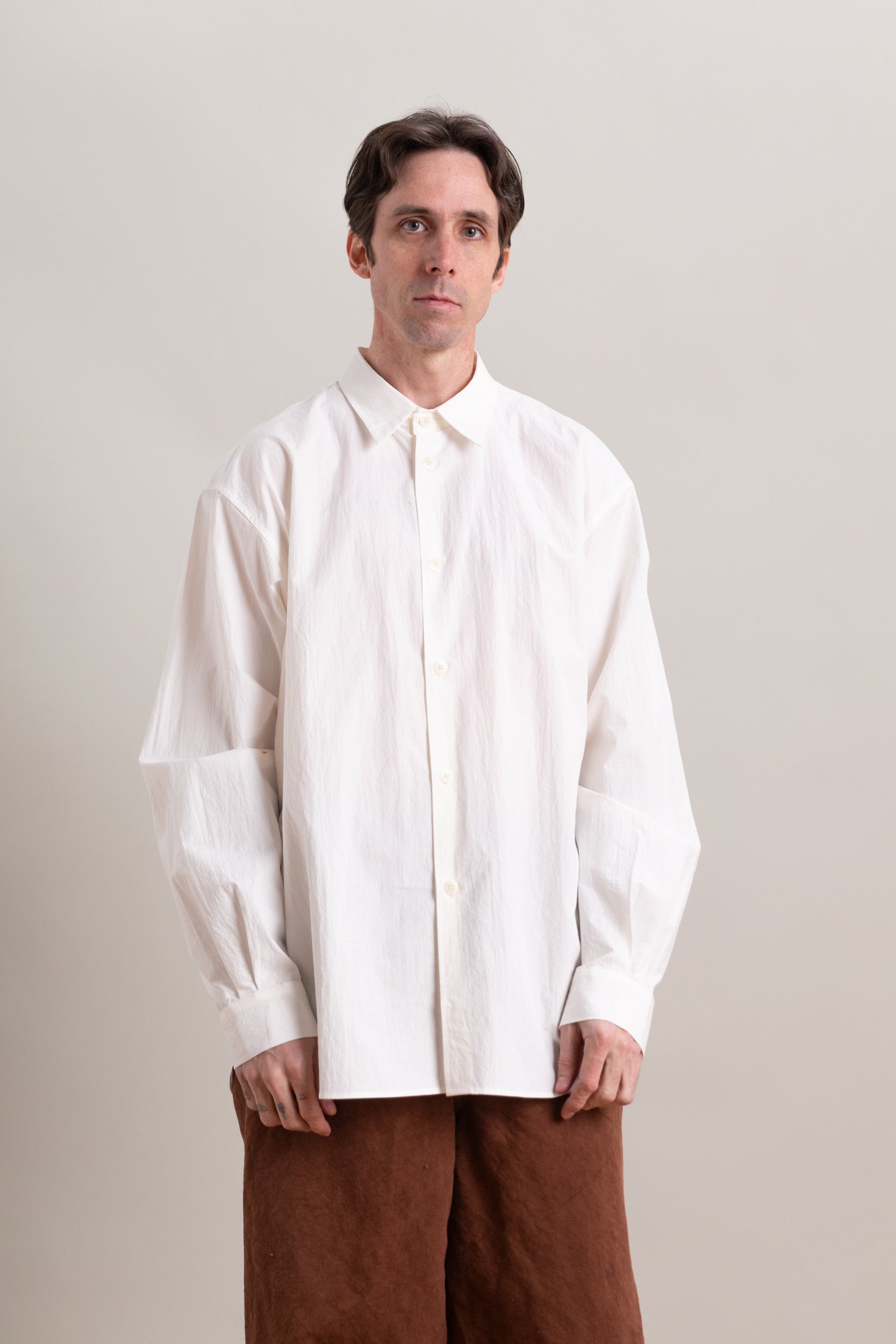 R0S8 WEATHER SHIRT IN WHITE 160 CRUNCH