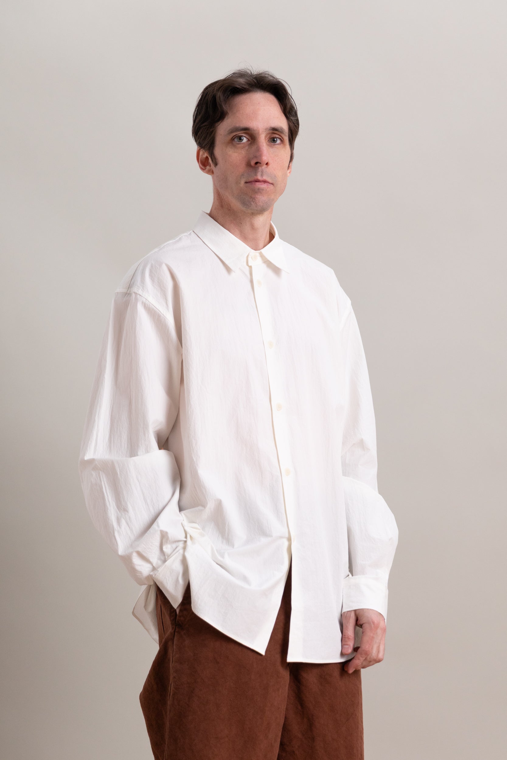 R0S8 WEATHER SHIRT IN WHITE 160 CRUNCH
