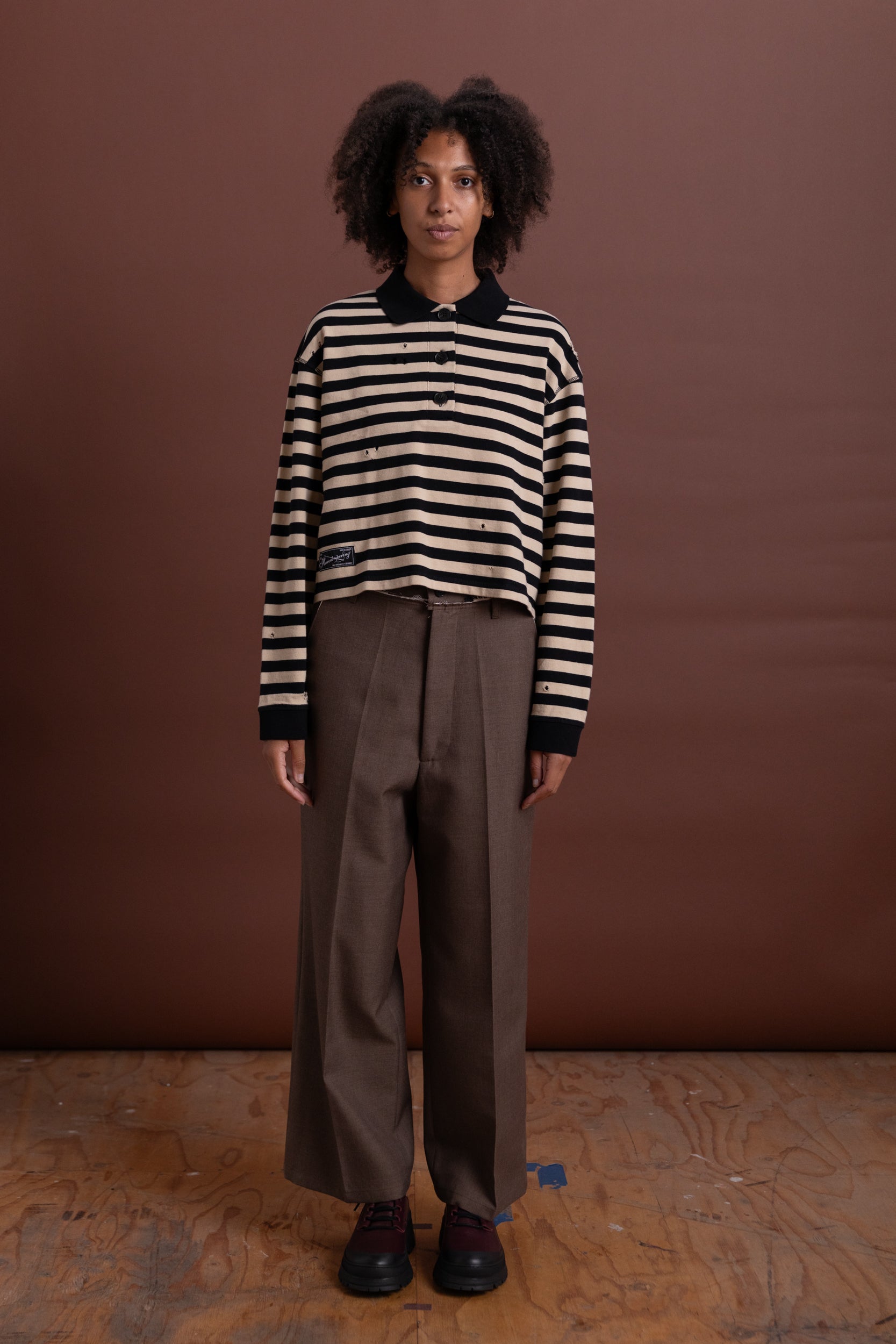 CROPPED FRACTURED POLO