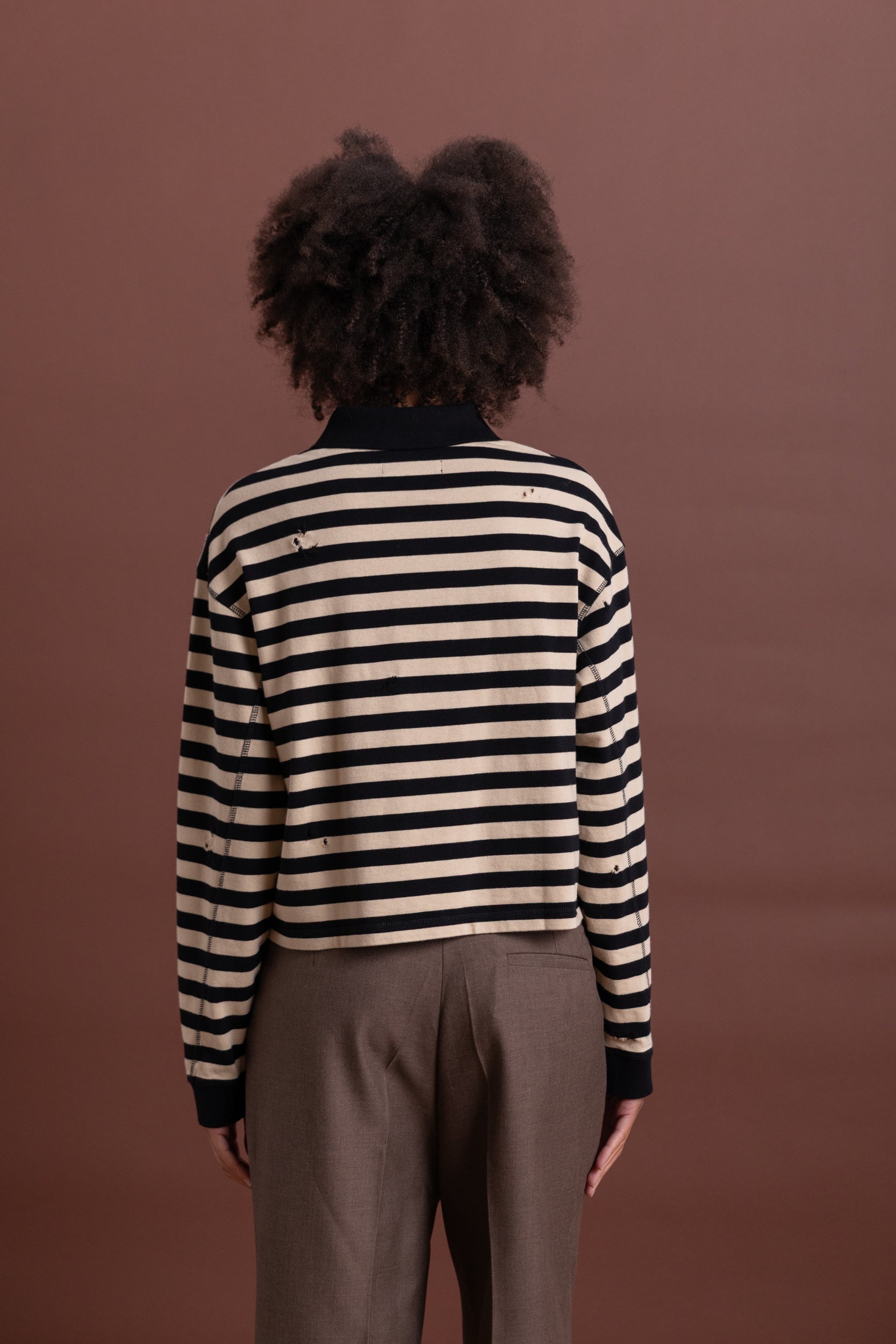 CROPPED FRACTURED POLO