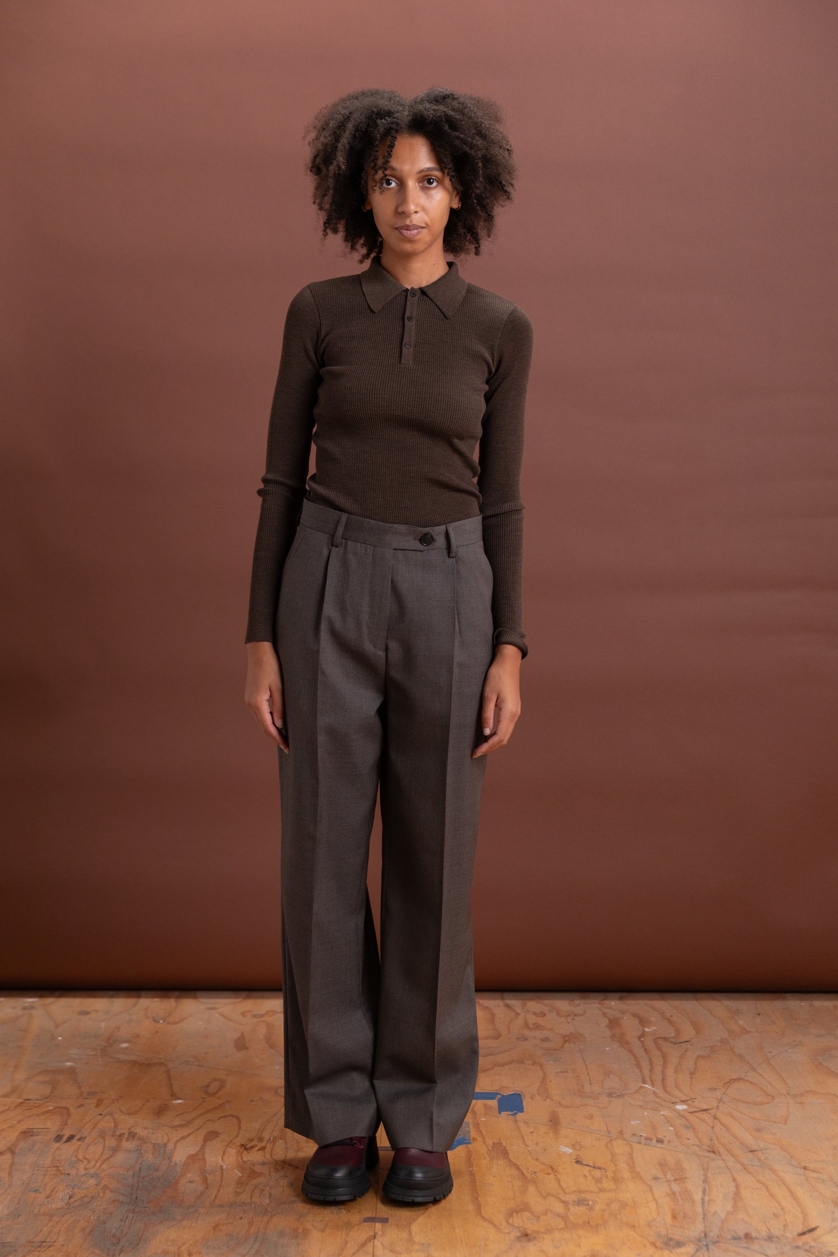 PRIMARY TROUSERS IN TAUPE WOOL