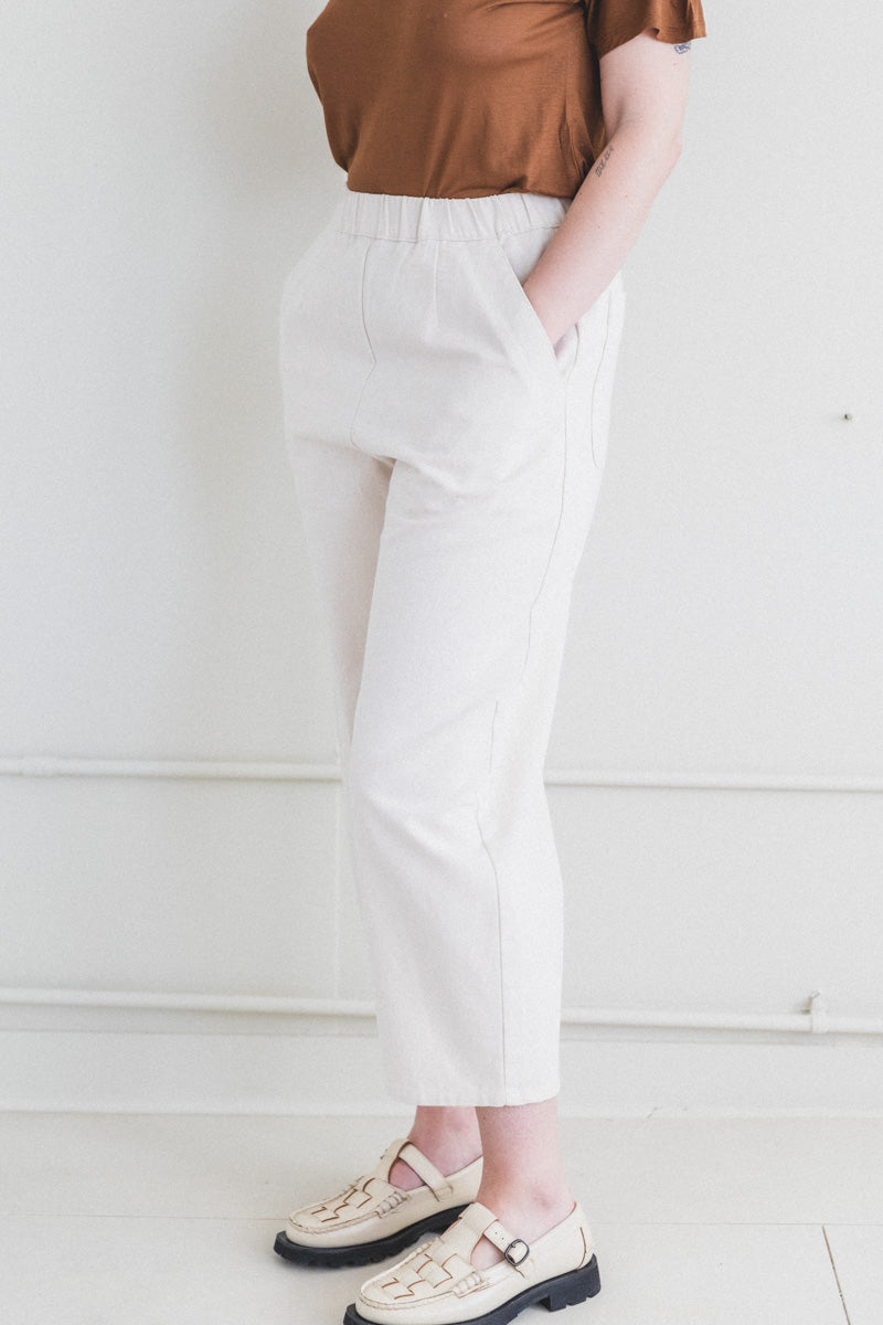 BARREL PANT IN CREAM — Shop Boswell