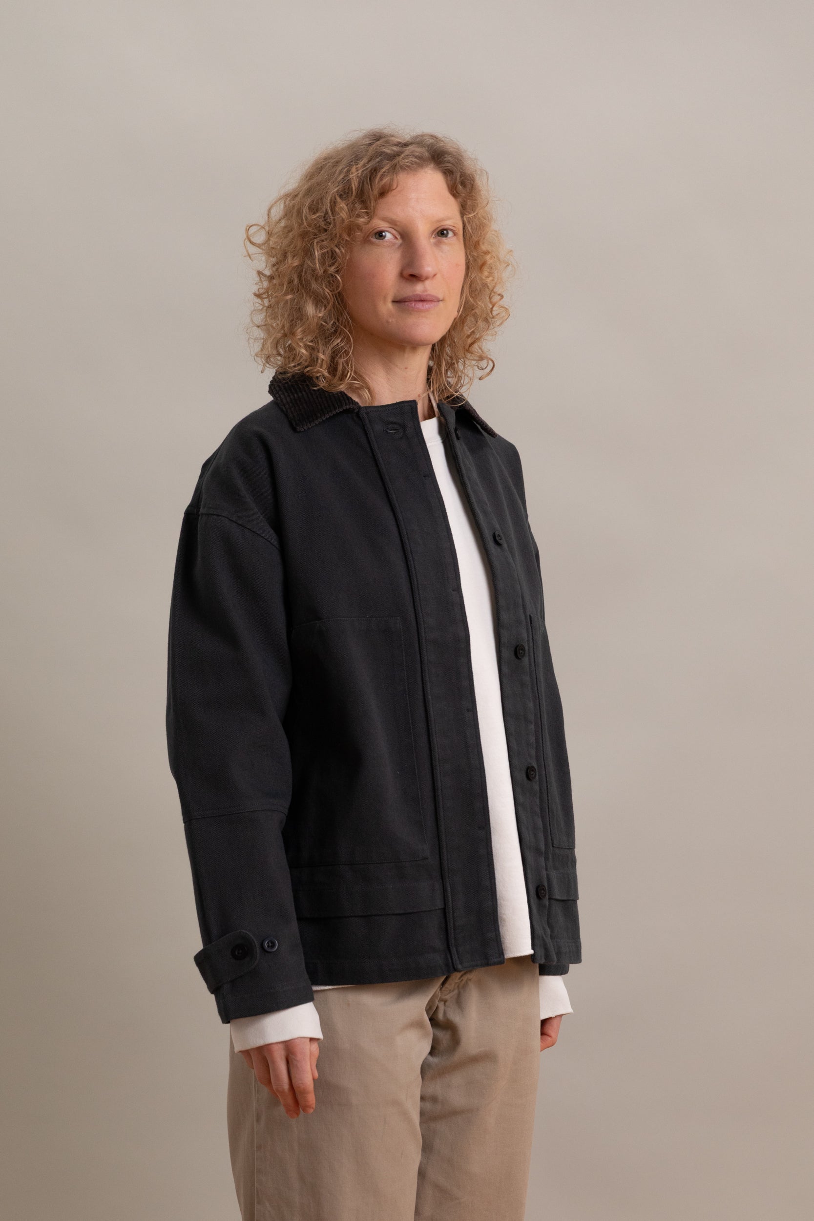 FIELD JACKET IN FADED BLACK