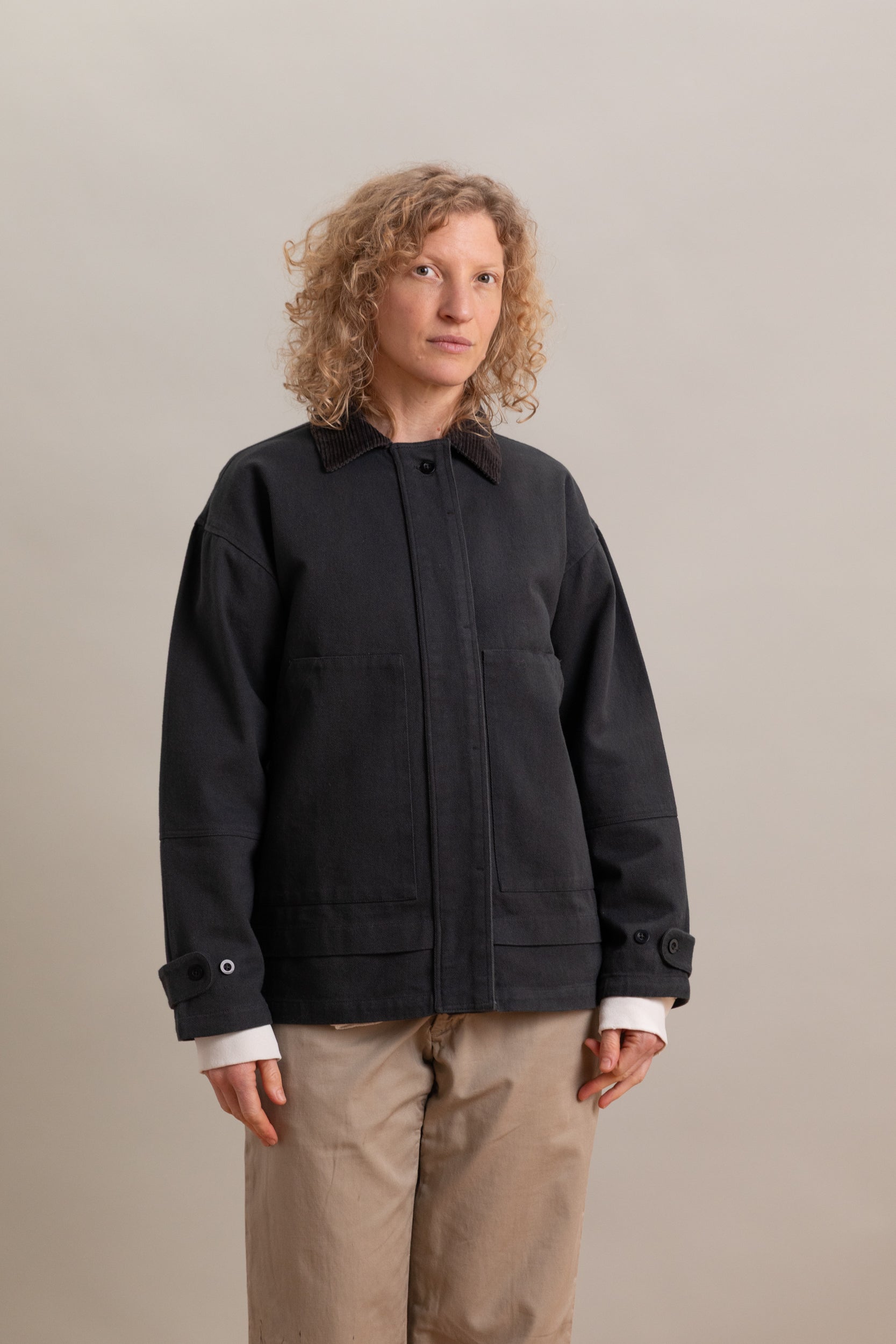 FIELD JACKET IN FADED BLACK
