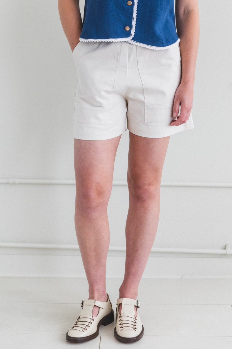 FIELD SHORT IN CREAM