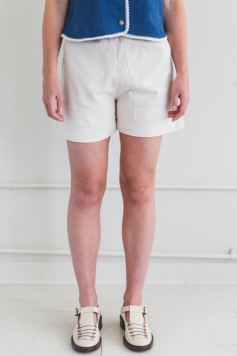 FIELD SHORT IN CREAM