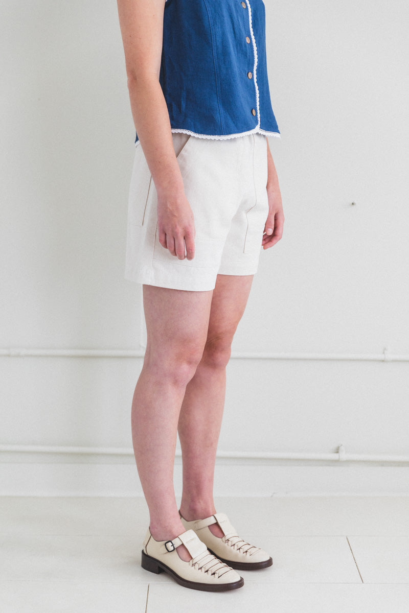 FIELD SHORT IN CREAM